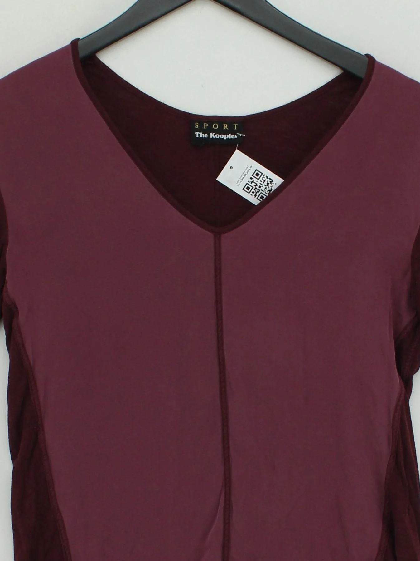 The Kooples Women's T-Shirt S Red Silk with Cotton, Lyocell Modal Basic - Image 3