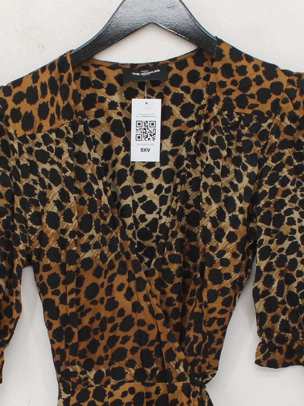 The Kooples Wrap Maxi Dress S in Brown - Image 3