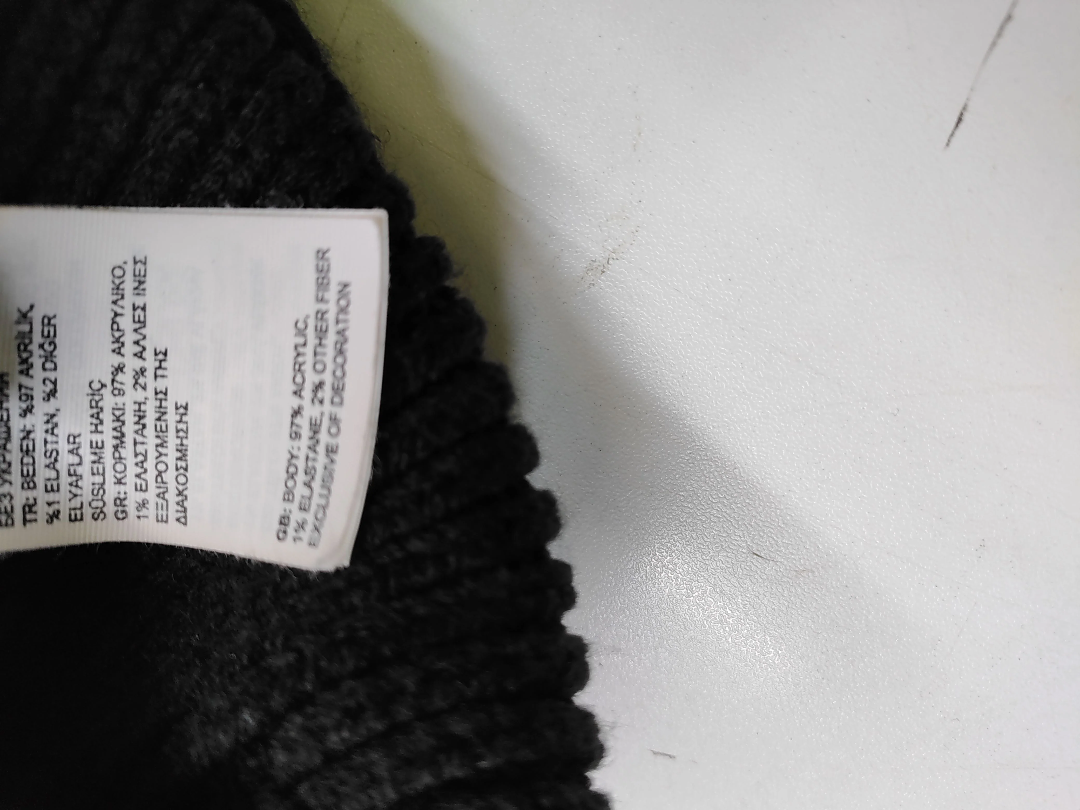 The North Face Men's Hat M Black Acrylic with Elastane, Other Beanie - Image 7