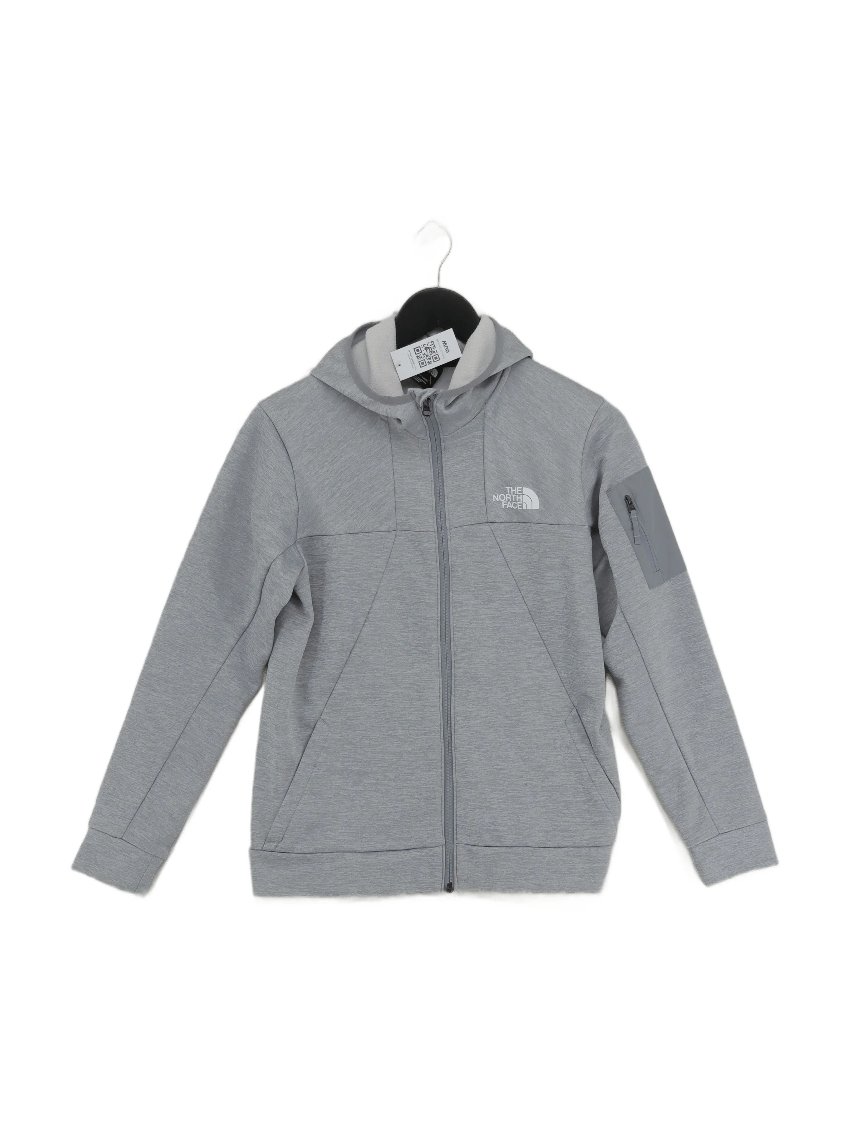 The North Face Men's Hoodie L Grey 100% Polyester Pullover