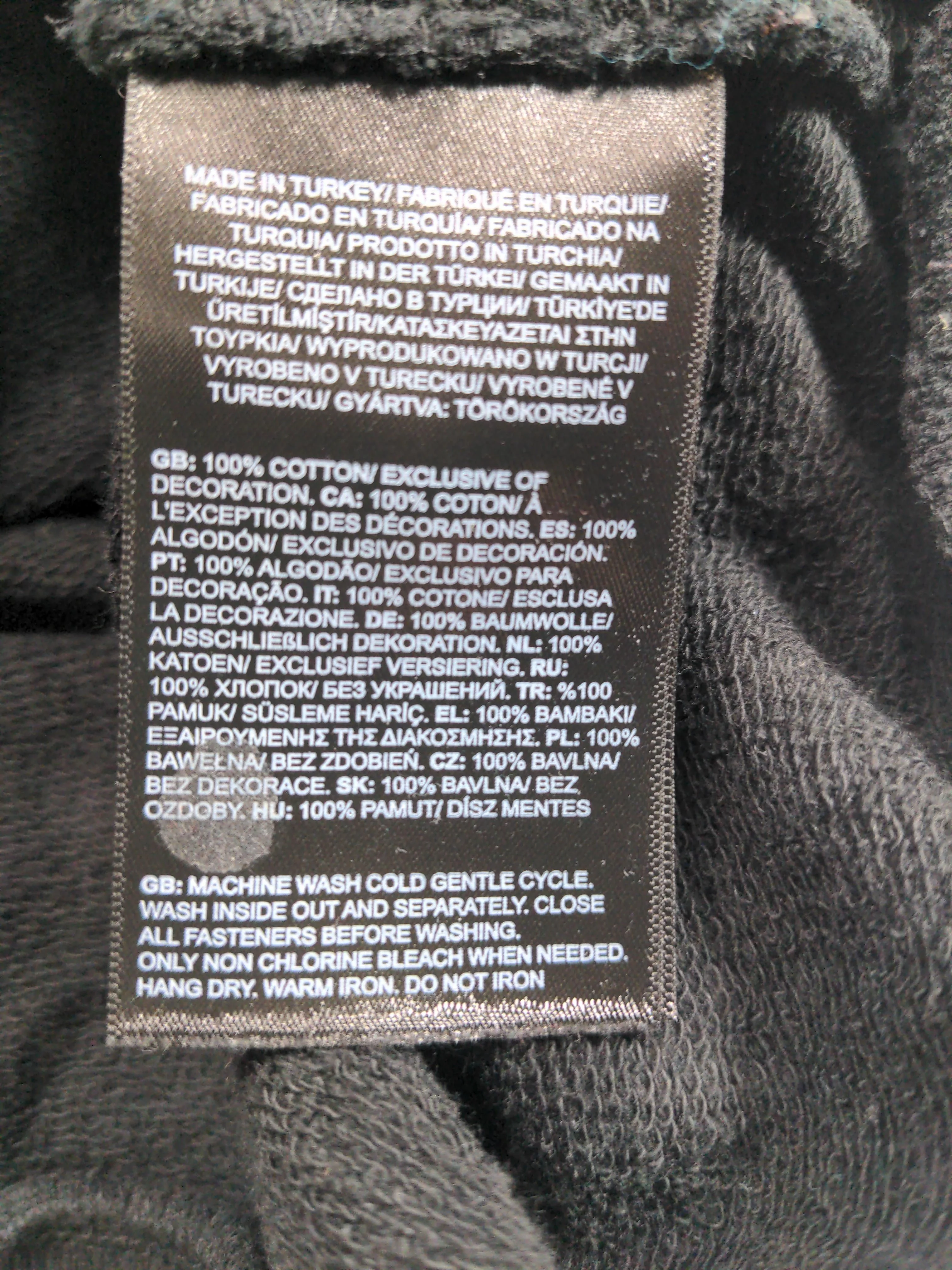 The North Face Men's Hoodie M Black 100% Cotton Pullover - Image 6