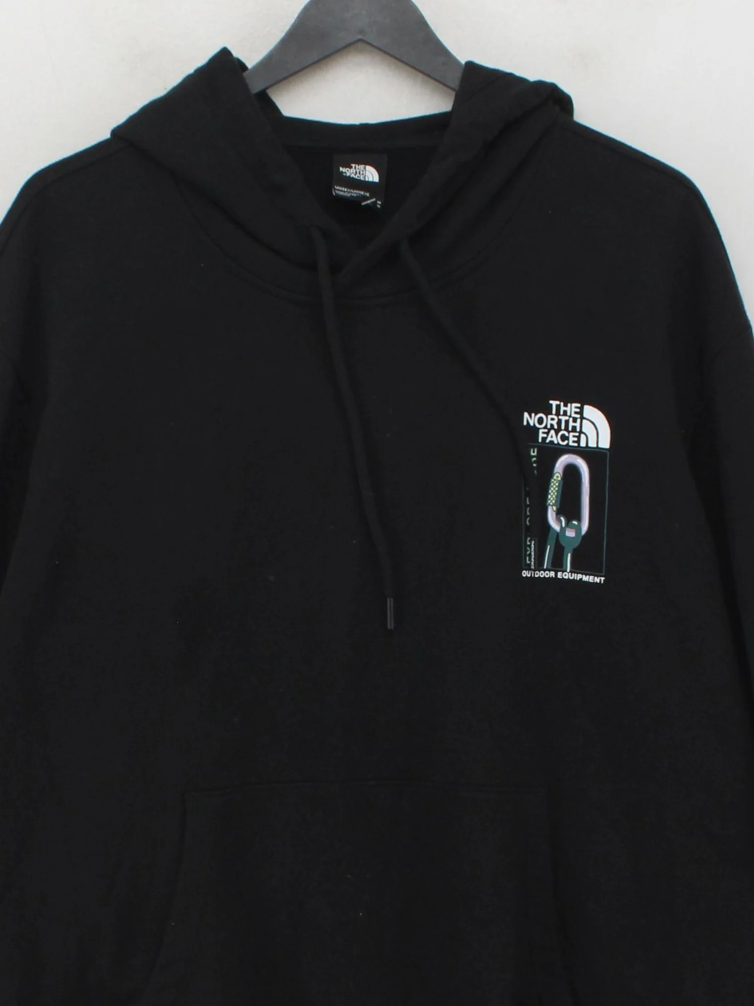 The North Face Men's Hoodie M Black Graphic 100% Cotton Pullover - Image 3