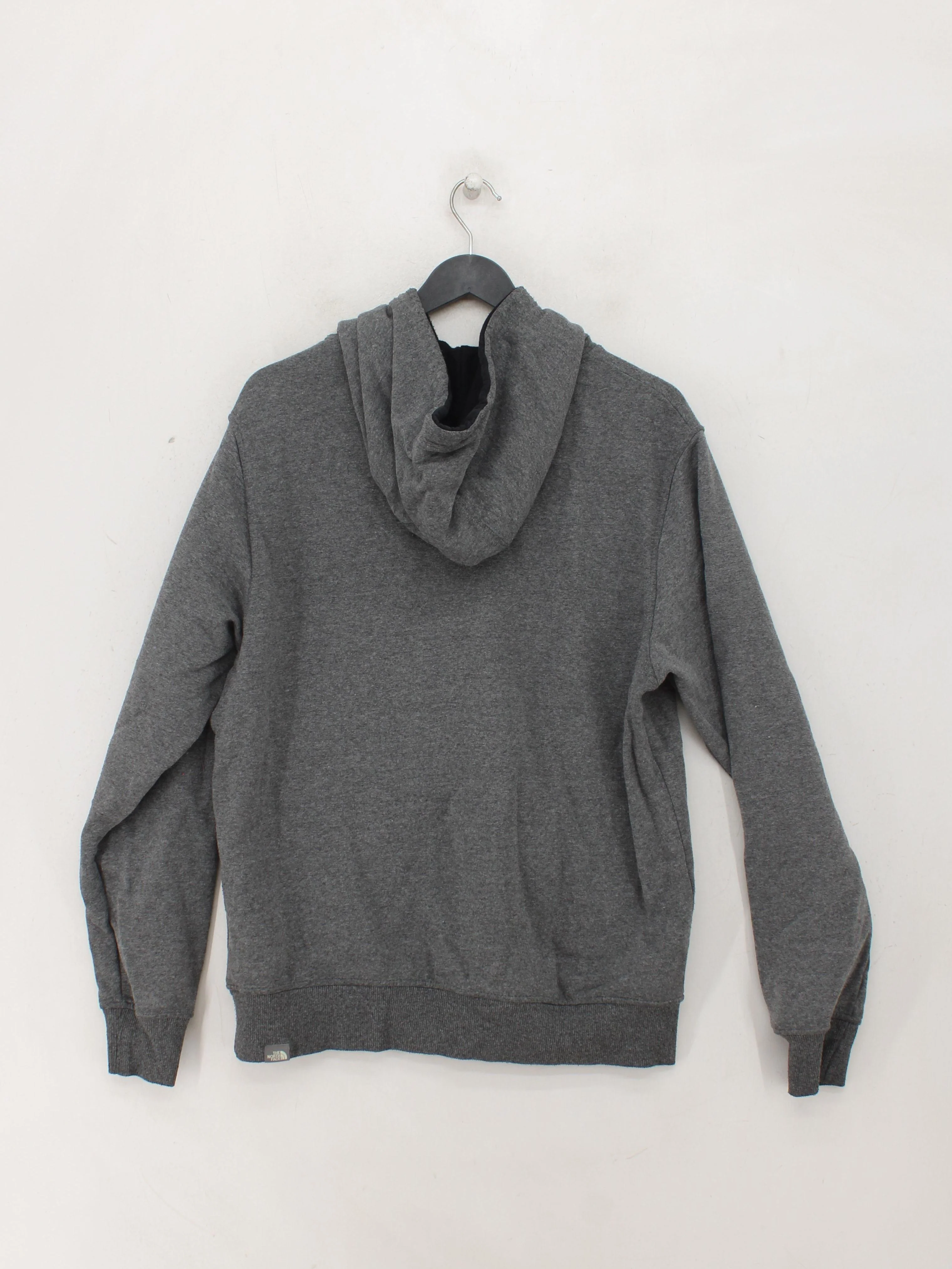 The North Face Men's Hoodie M Grey Cotton with Polyester Pullover - Image 2