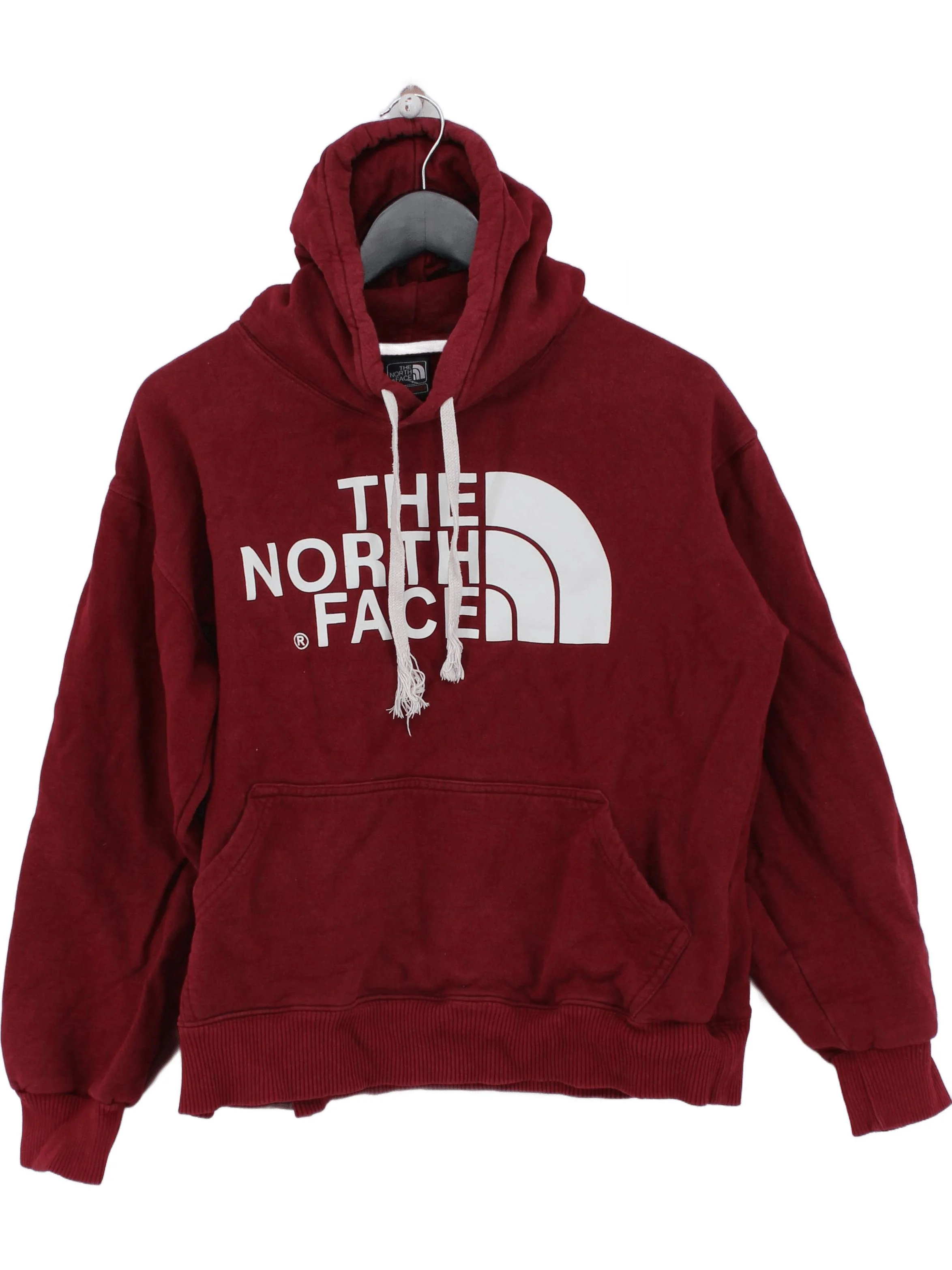 The North Face Men's Hoodie S Red 100% Cotton Pullover