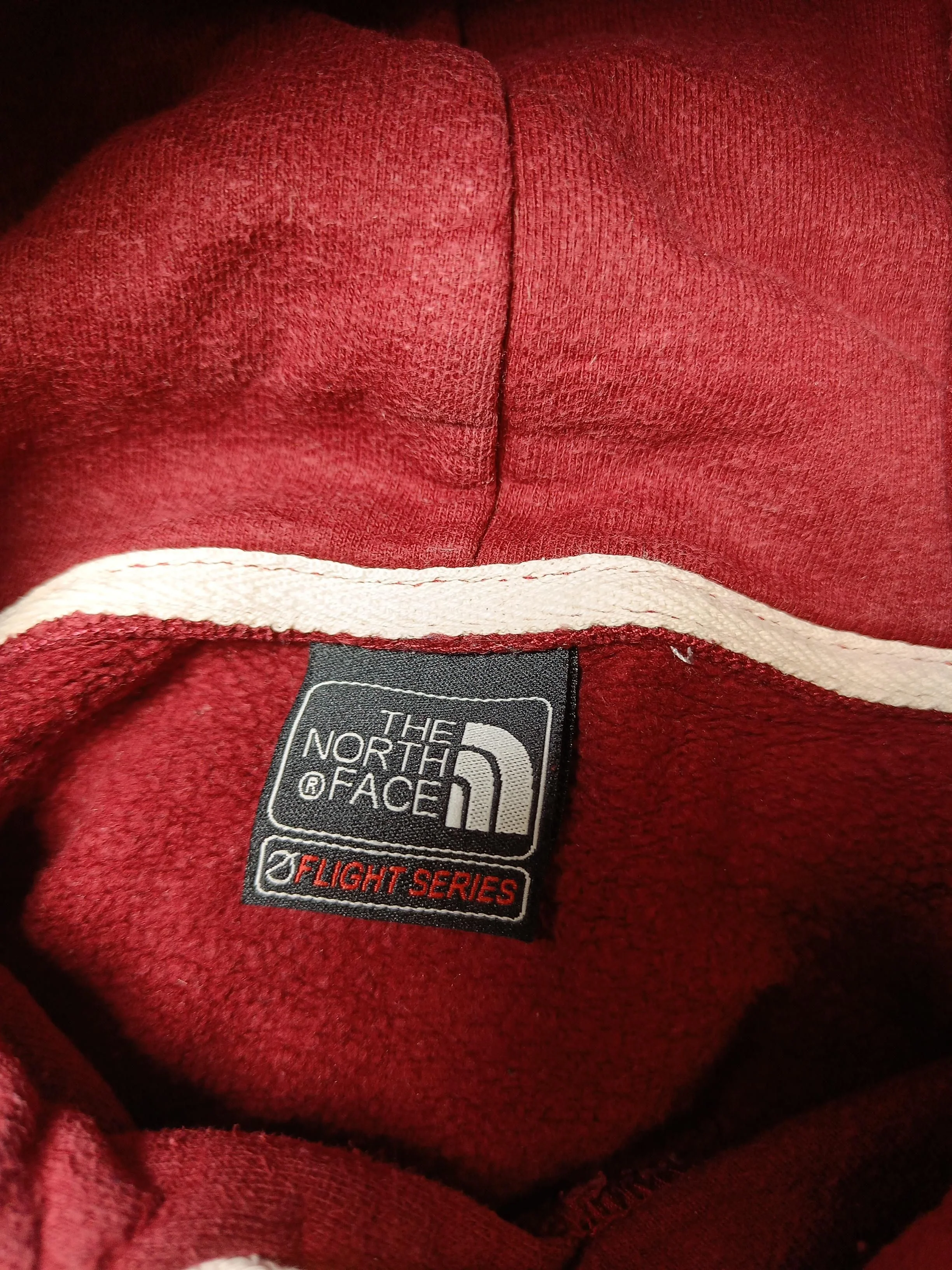 The North Face Men's Hoodie S Red 100% Cotton Pullover - Image 5