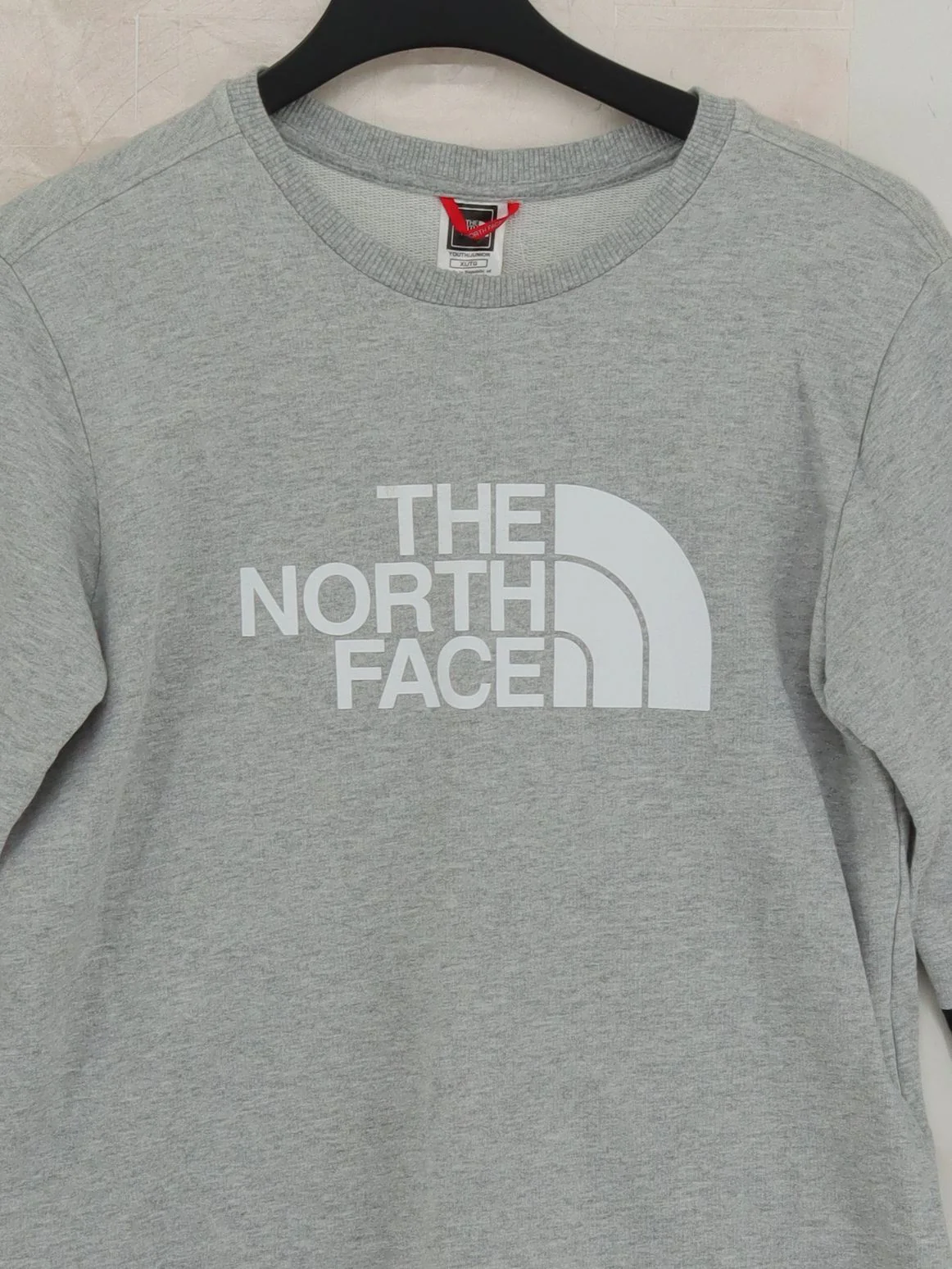 The North Face Men's Hoodie XL Grey Graphic Cotton with Polyester Pullover - Image 3