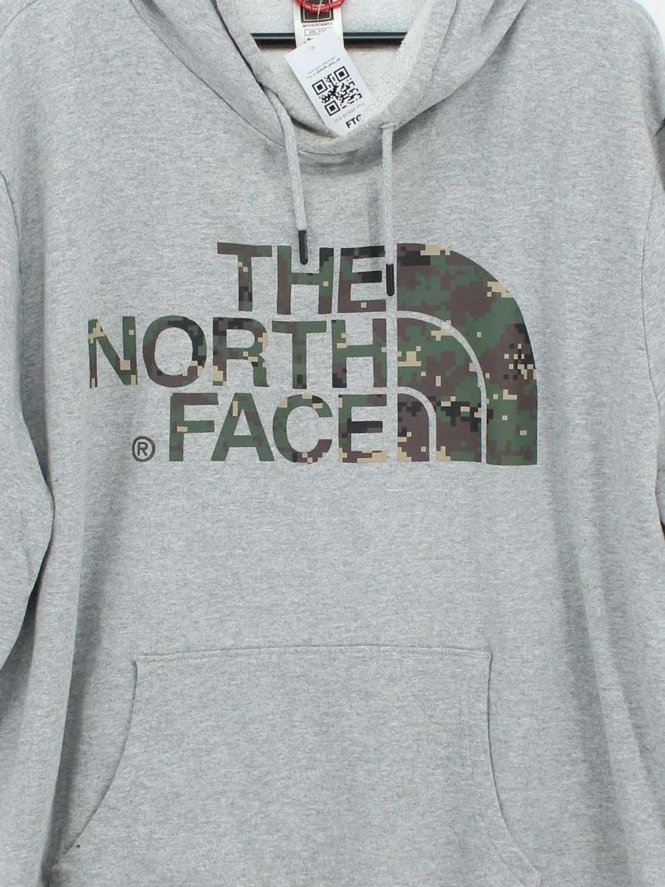 The North Face Men's Hoodie XXL Grey Graphic 100% Cotton Pullover - Image 3