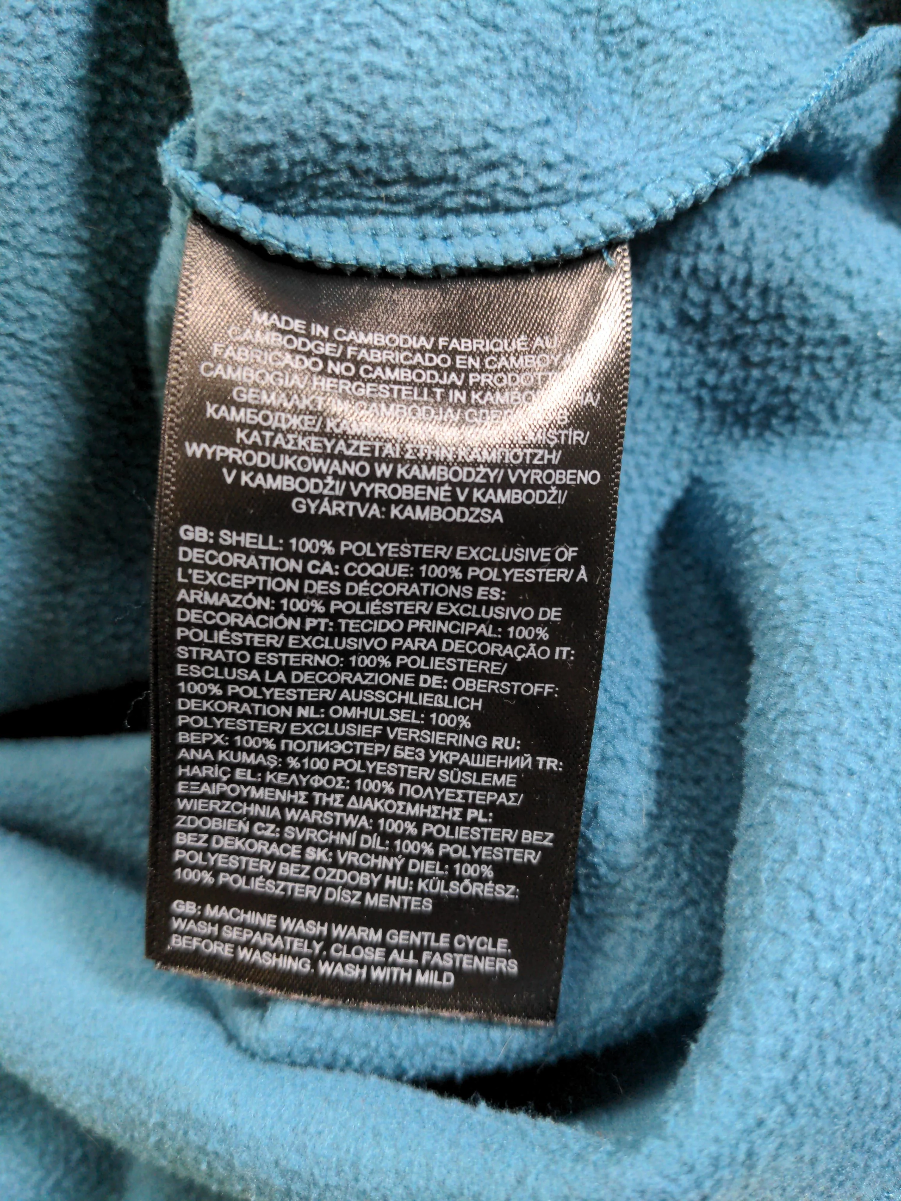 The North Face Men's Jumper M Blue 100% Polyester Mock Neck Pullover - Image 6