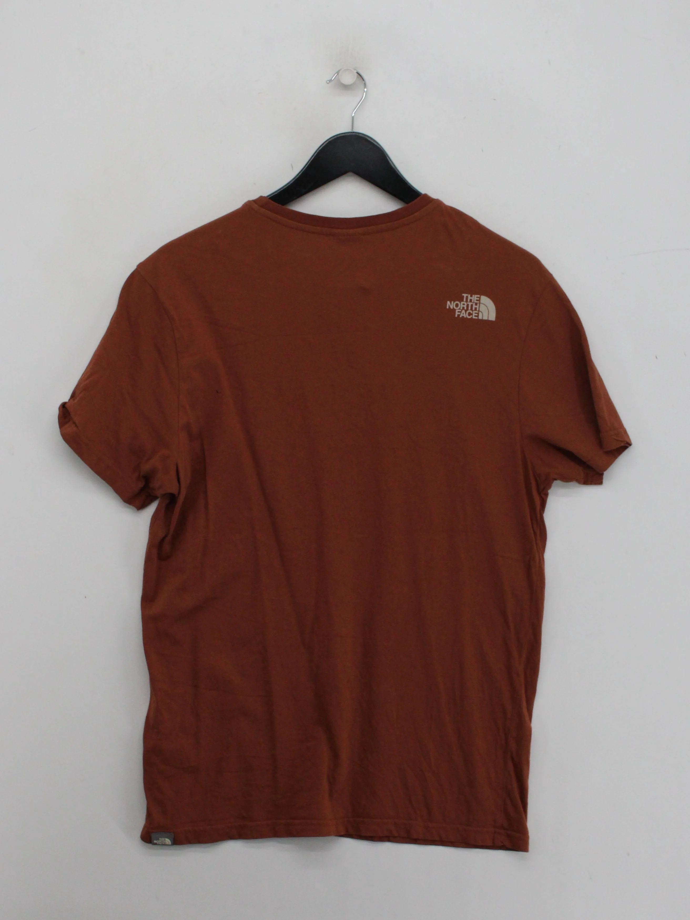 The North Face Men's T-Shirt M Brown 100% Cotton Basic - Image 2