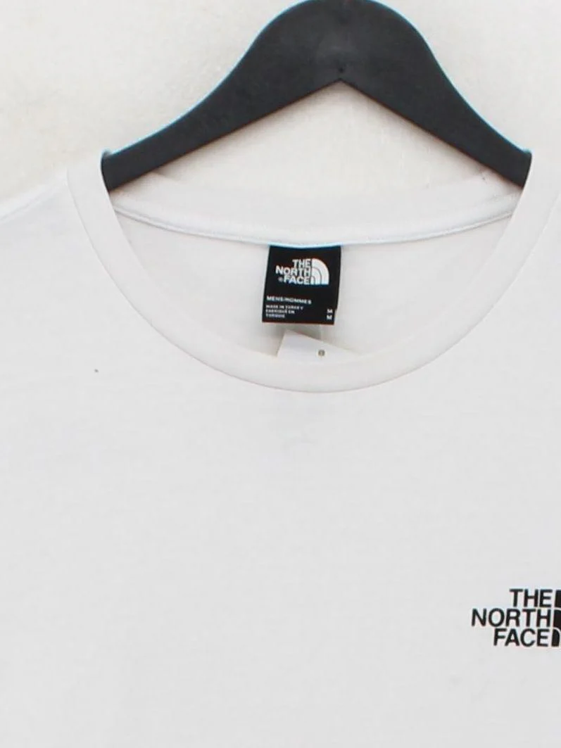 The North Face Men's T-Shirt M White Cotton with Polyester Basic - Image 3
