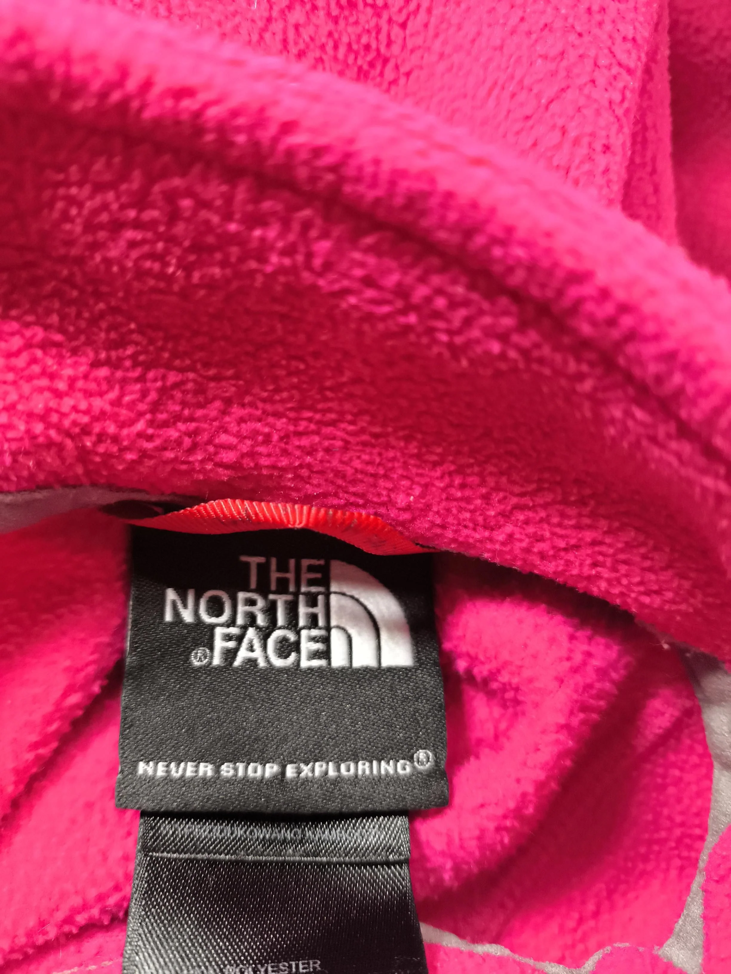 The North Face Women's Hoodie L Pink 100% Polyester Pullover - Image 5