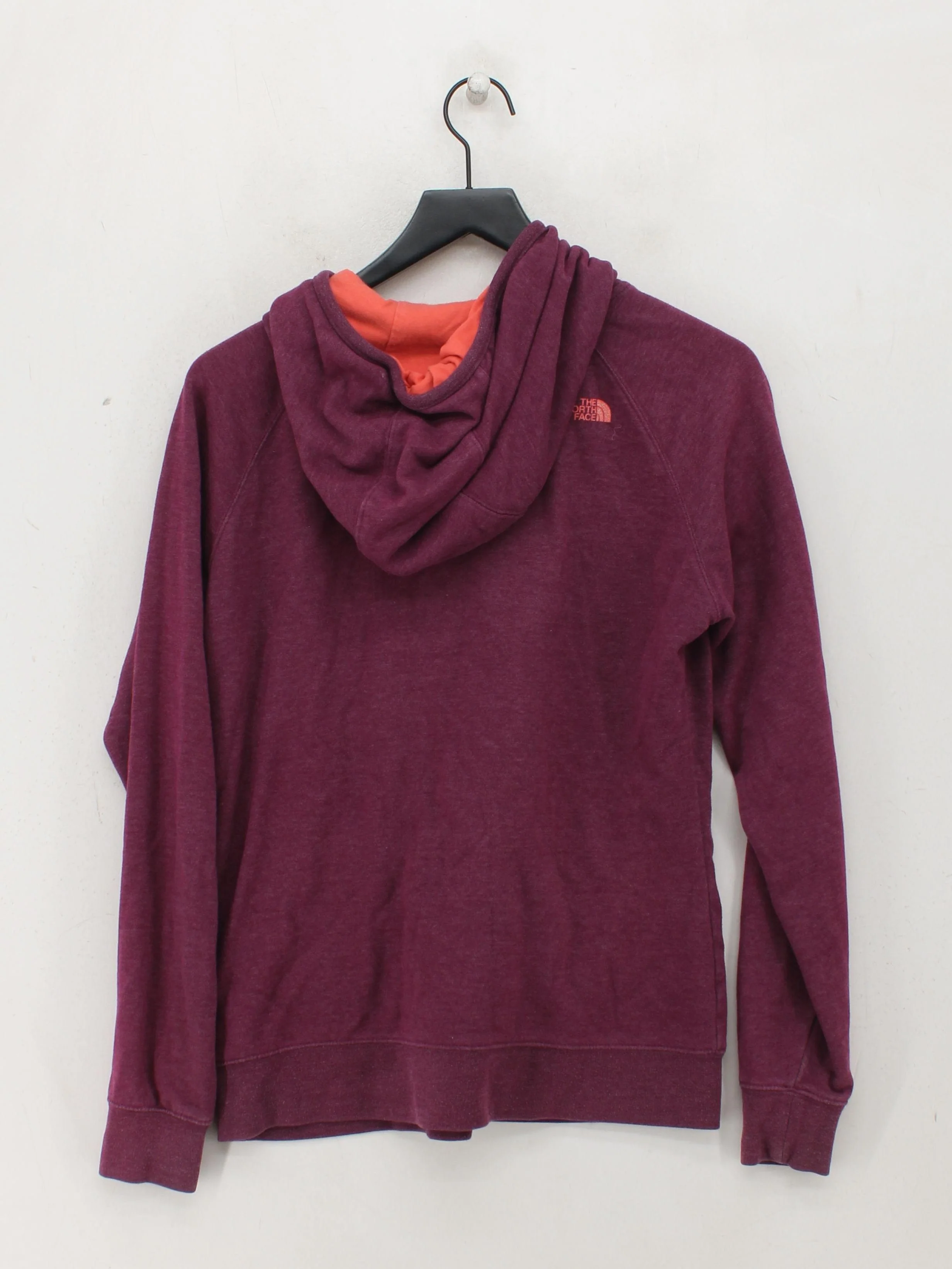 The North Face Women's Hoodie L Purple Graphic Cotton with Polyester Pullover - Image 2