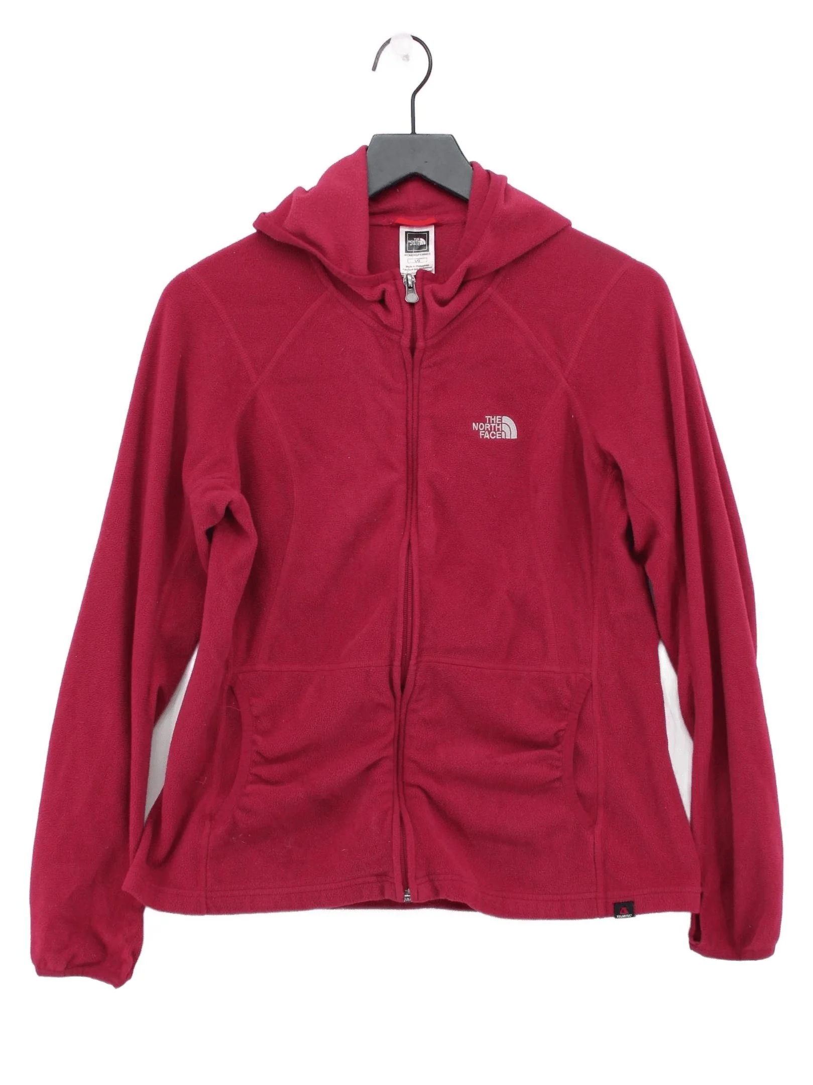 The North Face Women's Hoodie L Red 100% Polyester Pullover