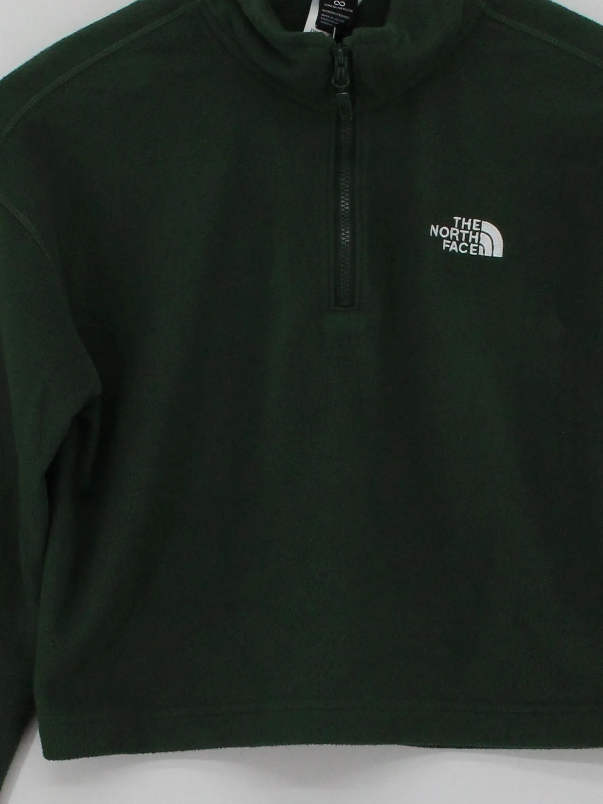The North Face Women's Hoodie S Green 100% Polyester Pullover - Image 3