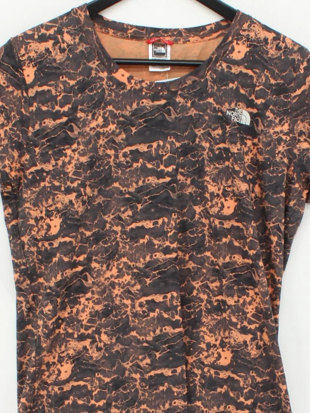 The North Face Women's T-Shirt L Orange 100% Cotton Short Sleeve Crew Neck Basic - Image 3