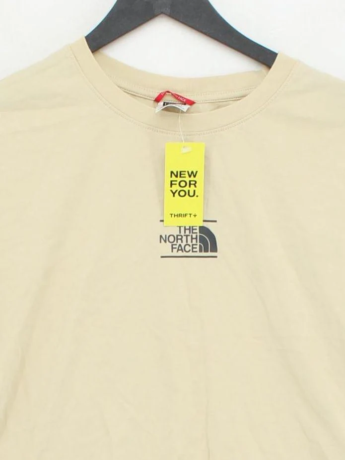 The North Face Women's T-Shirt S Cream 100% Cotton Short Sleeve Round Neck Basic - Image 3