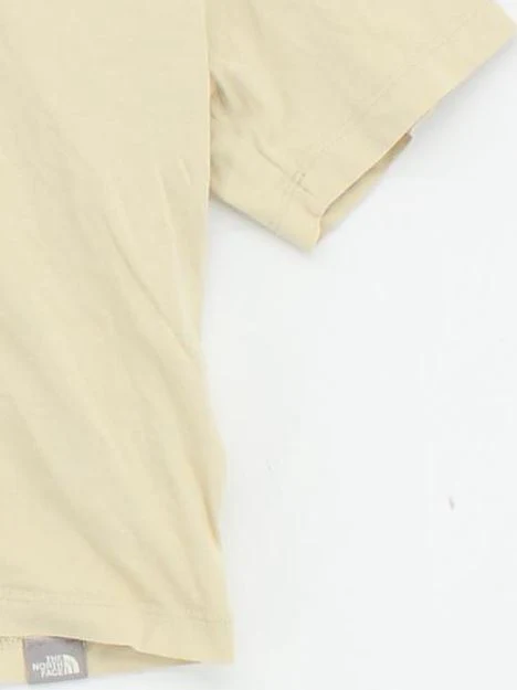 The North Face Women's T-Shirt S Cream 100% Cotton Short Sleeve Round Neck Basic - Image 4