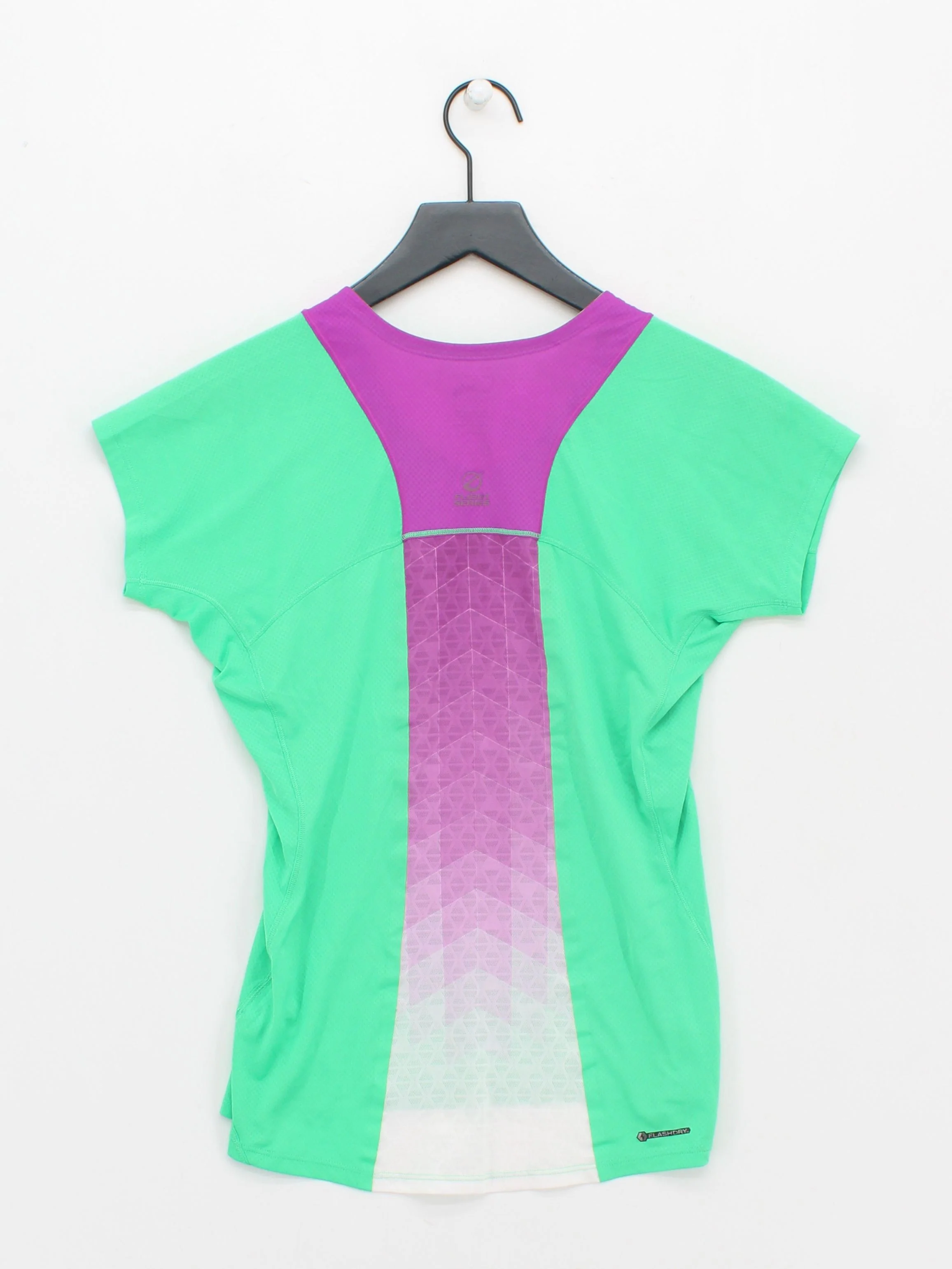 The North Face Women's T-Shirt S Green Geometric 100% Polyester Basic - Image 2