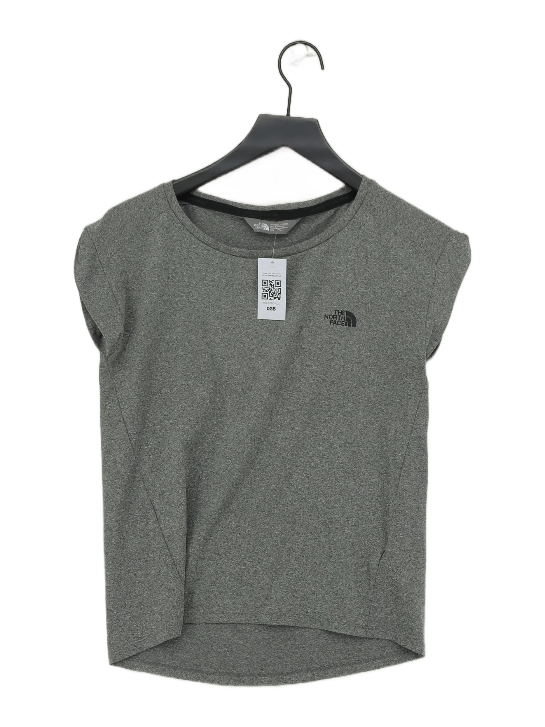 The North Face Women's T-Shirt S Grey 100% Polyester Basic