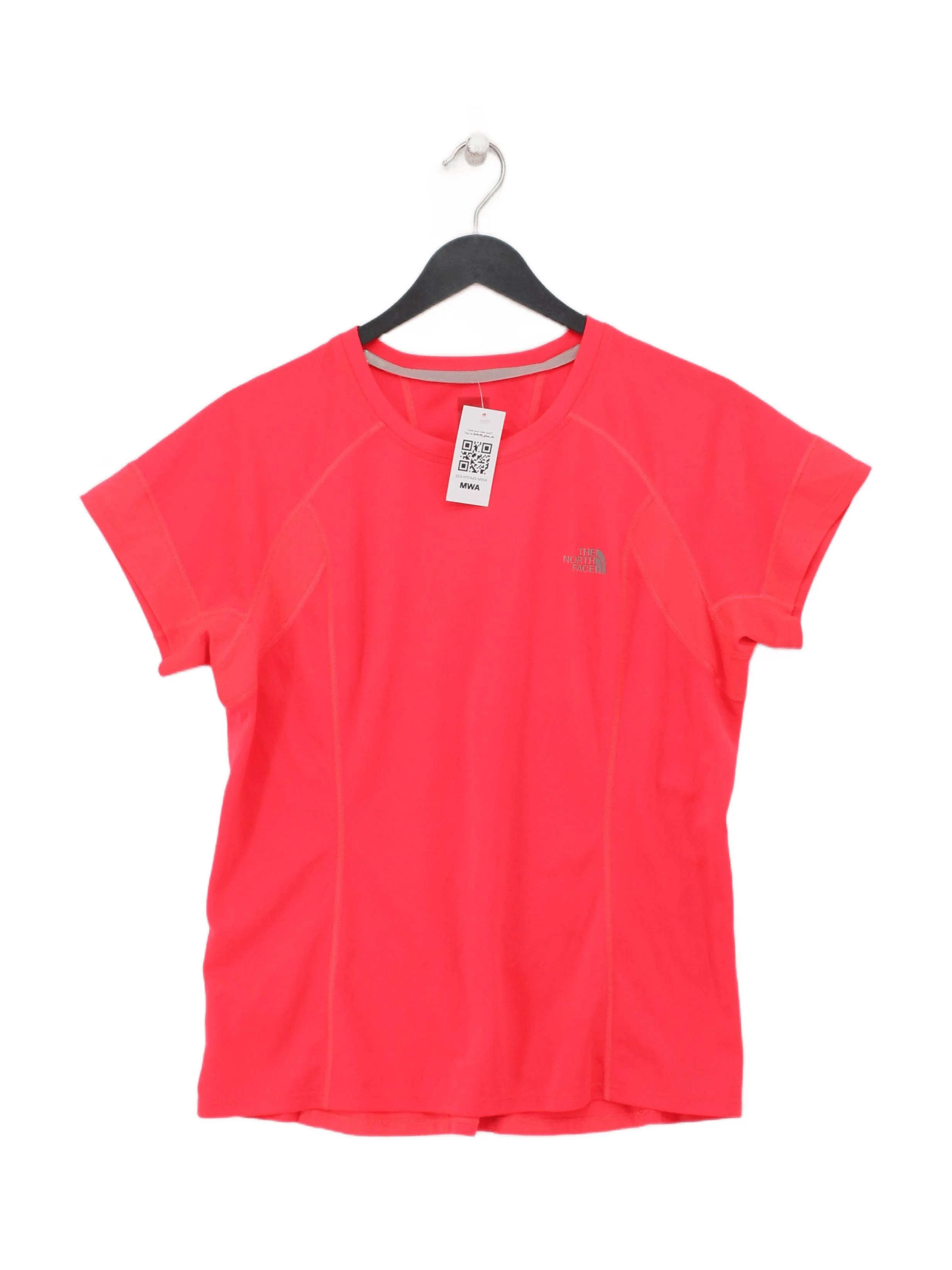 The North Face Women's T-Shirt S Orange 100% Polyester Basic