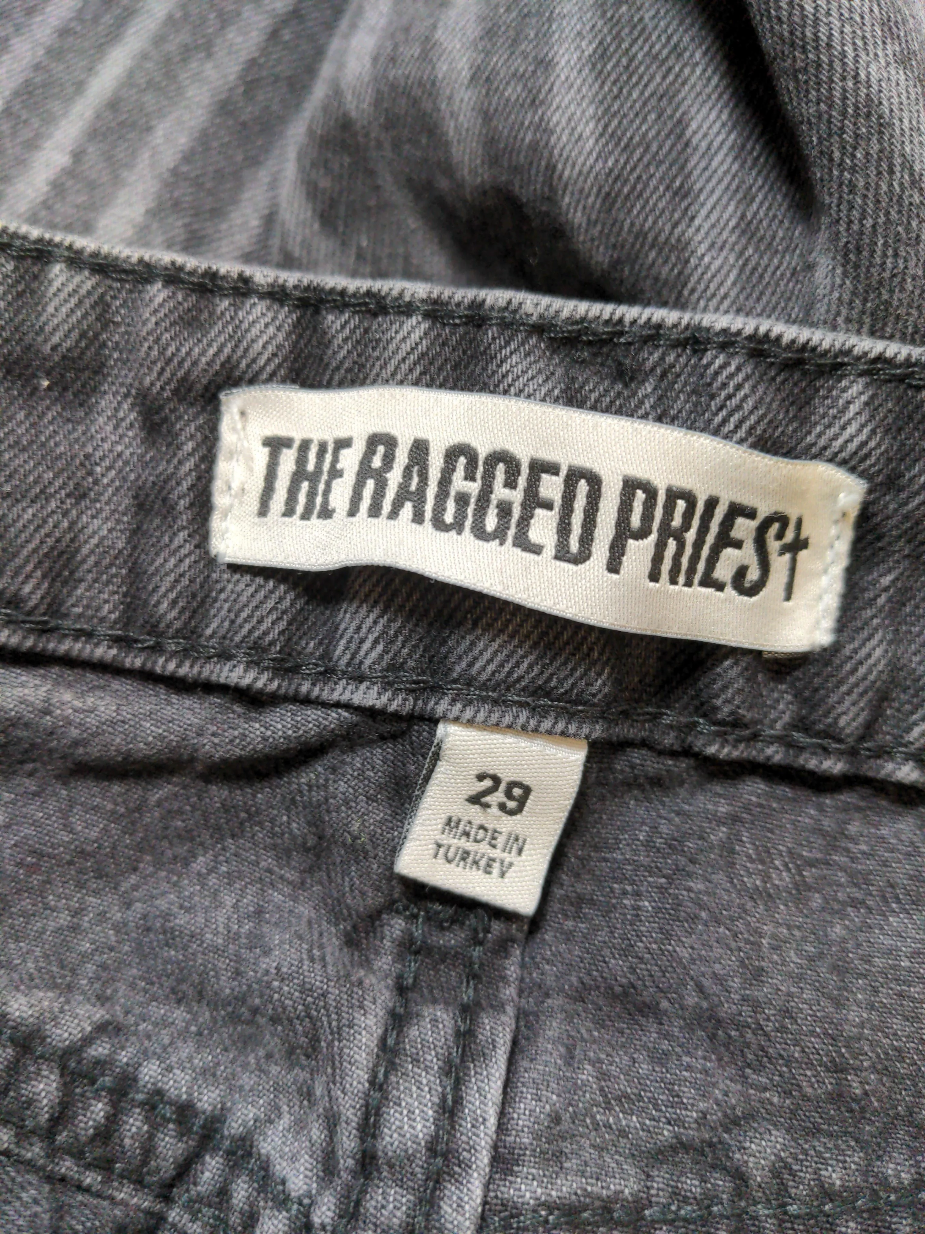 The Ragged Priest Women's Jeans W 29 in Black Striped 100% Cotton Wide-Leg - Image 5