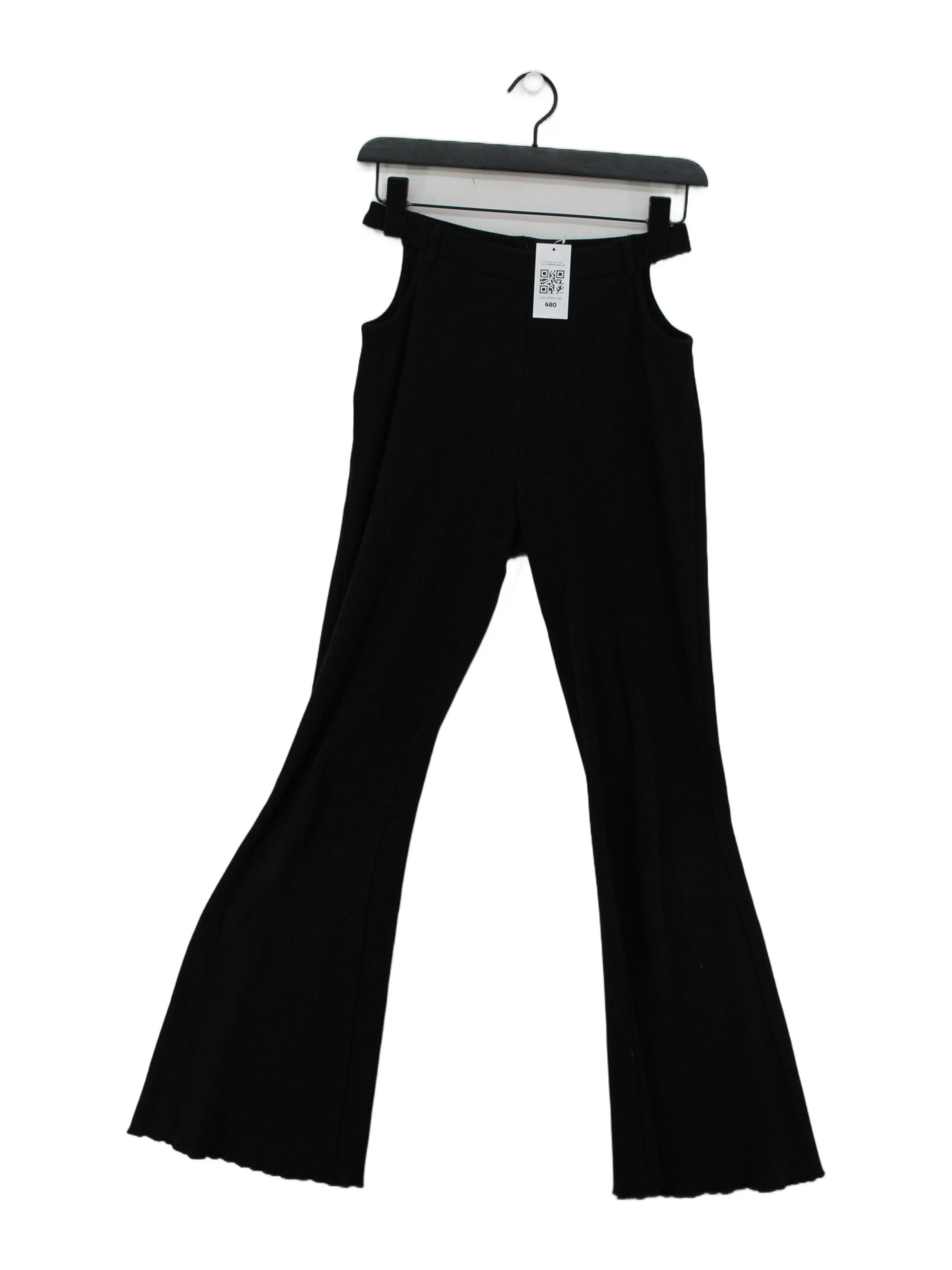 The Ragged Priest Women's Trousers UK 10 Black 100% Cotton Flared Sweatpants