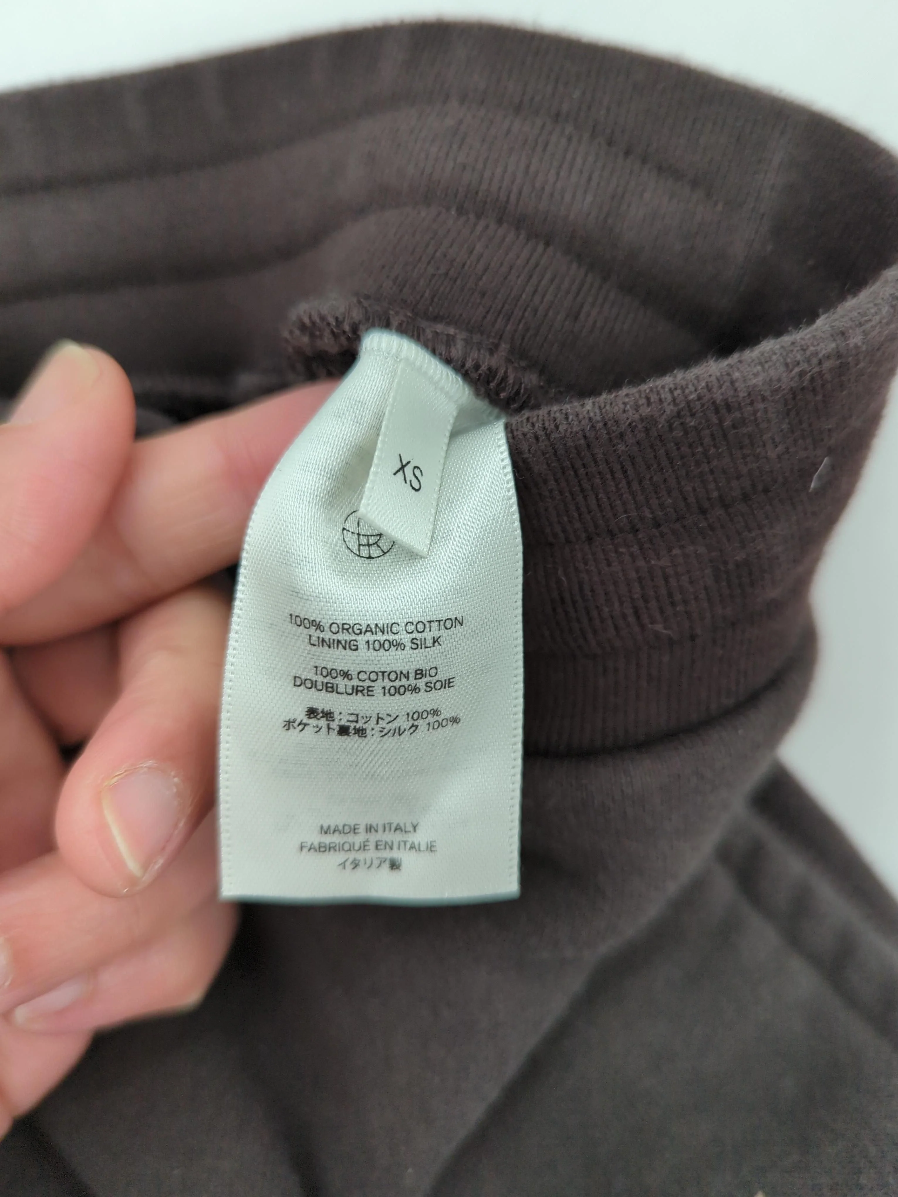 The Row Men's Sports Bottoms XS Brown Cotton with Silk Tapered Sweatpants - Image 10
