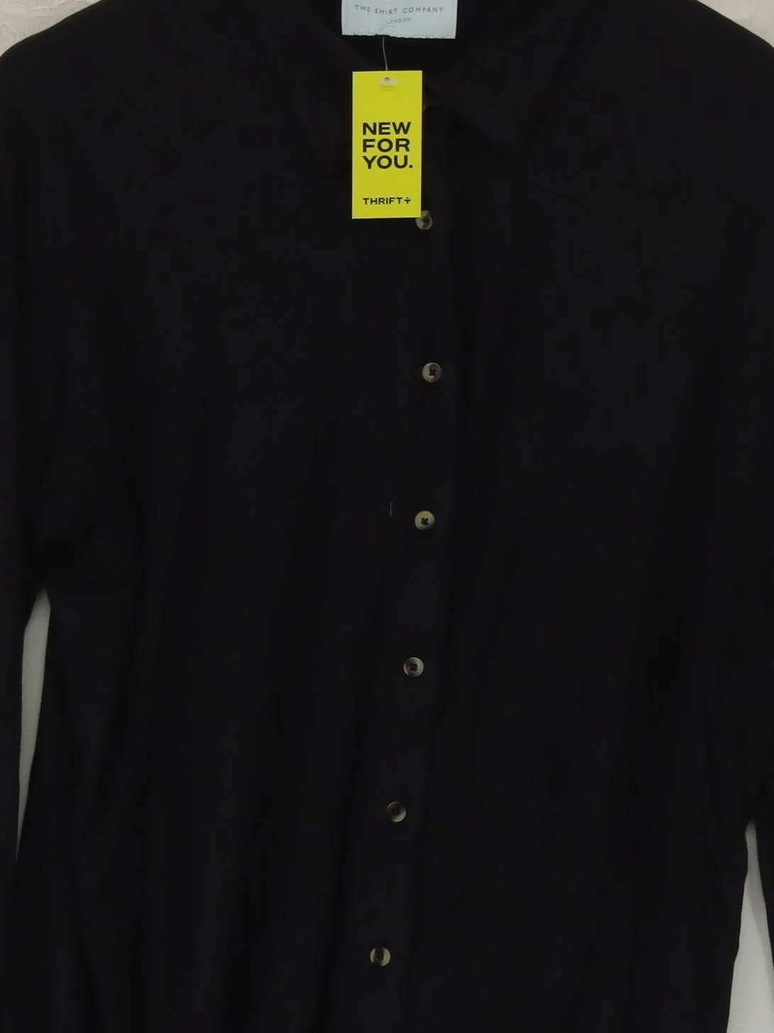 The Shirt Company Women's Shirt UK 16 Black Viscose with Elastane Basic - Image 3