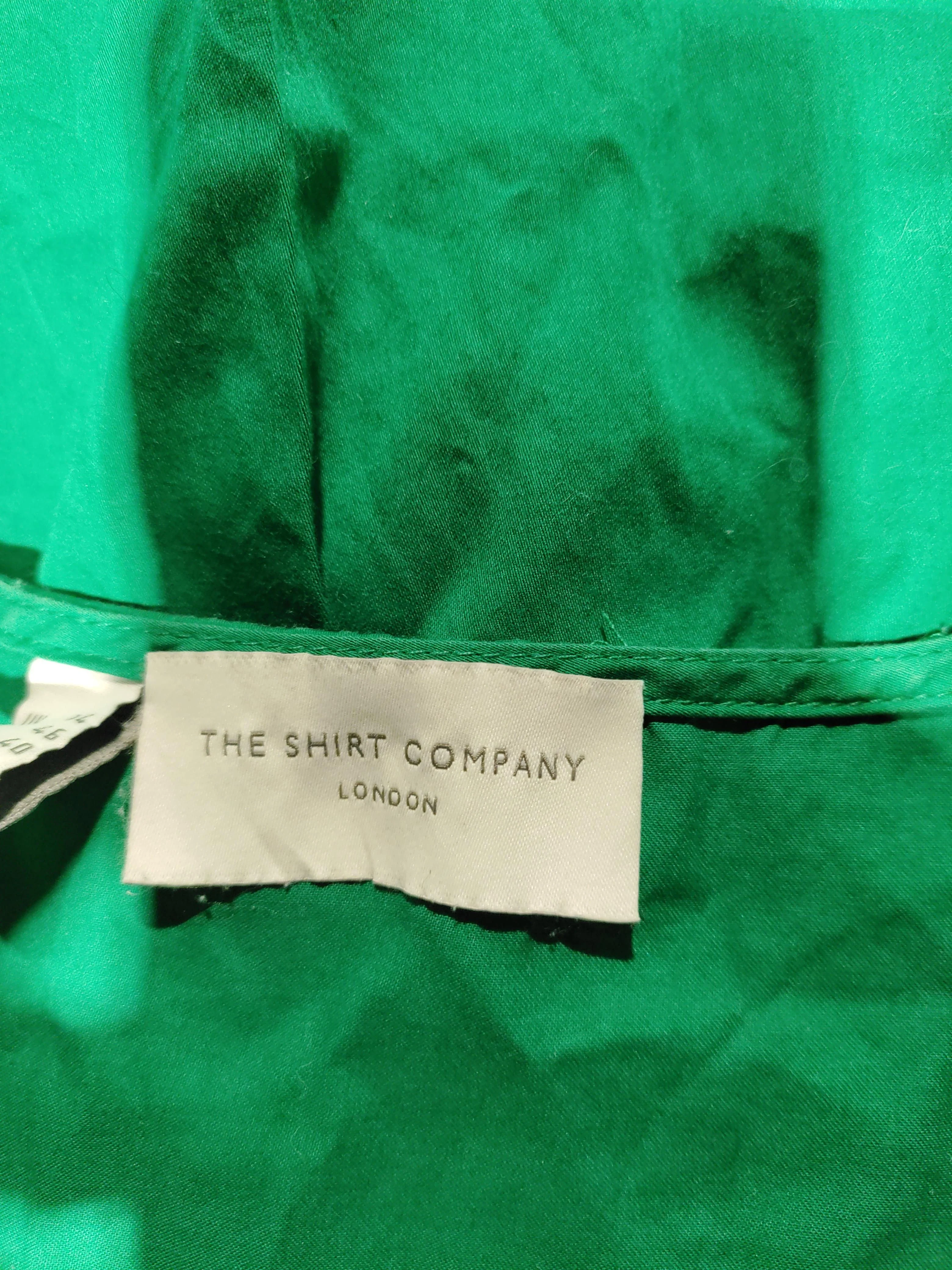 The Shirt Company Women's Top S Green 100% Cotton 3/4 Sleeve V-Neck Basic - Image 5