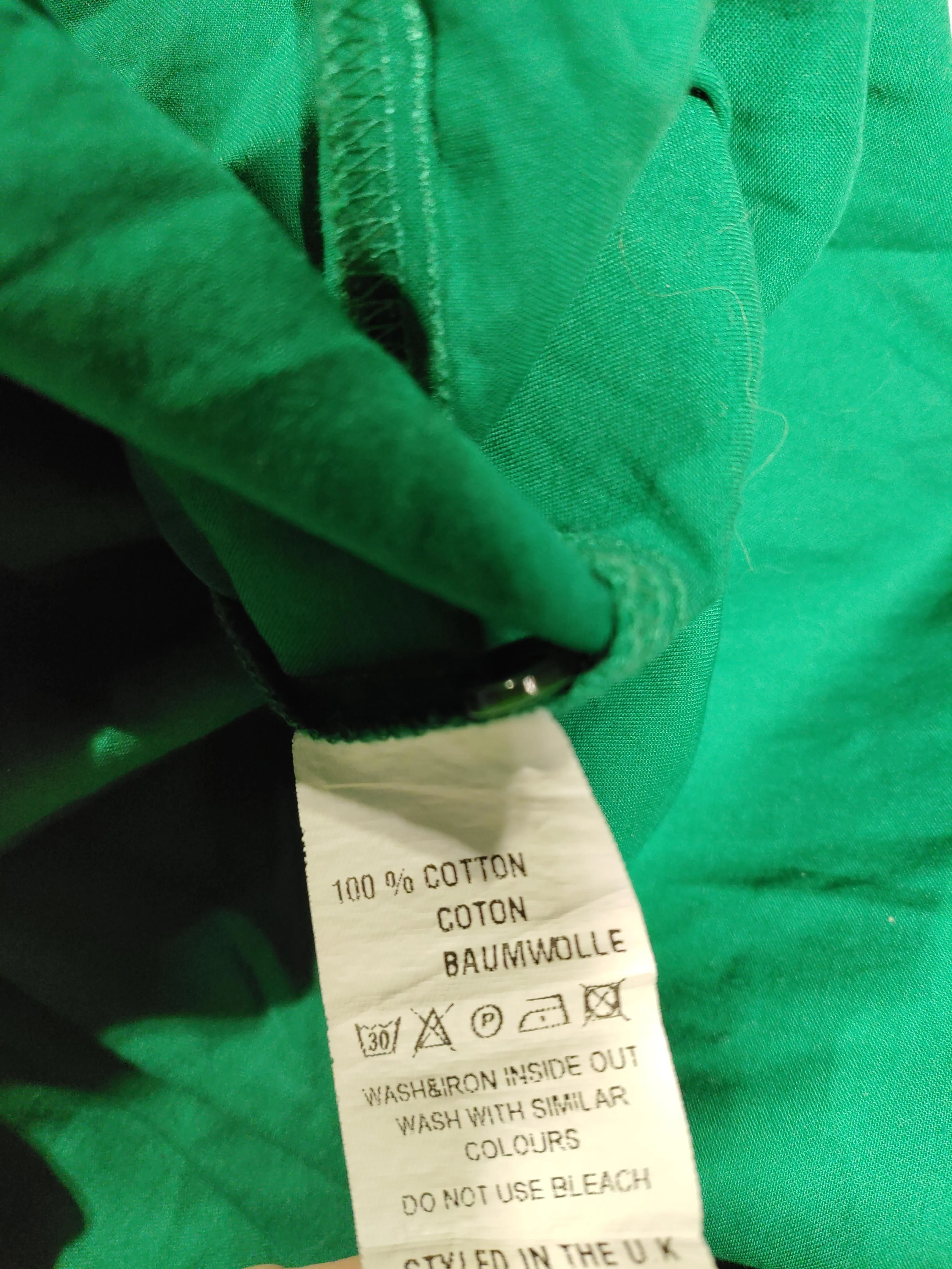 The Shirt Company Women's Top S Green 100% Cotton 3/4 Sleeve V-Neck Basic - Image 6