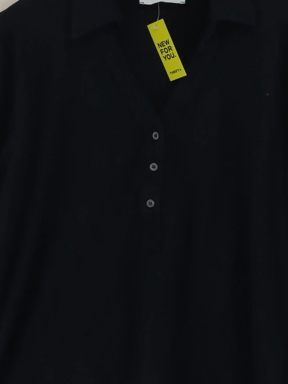 The Shirt Company Women's Top UK 16 Black Cotton with Elastane Basic - Image 3