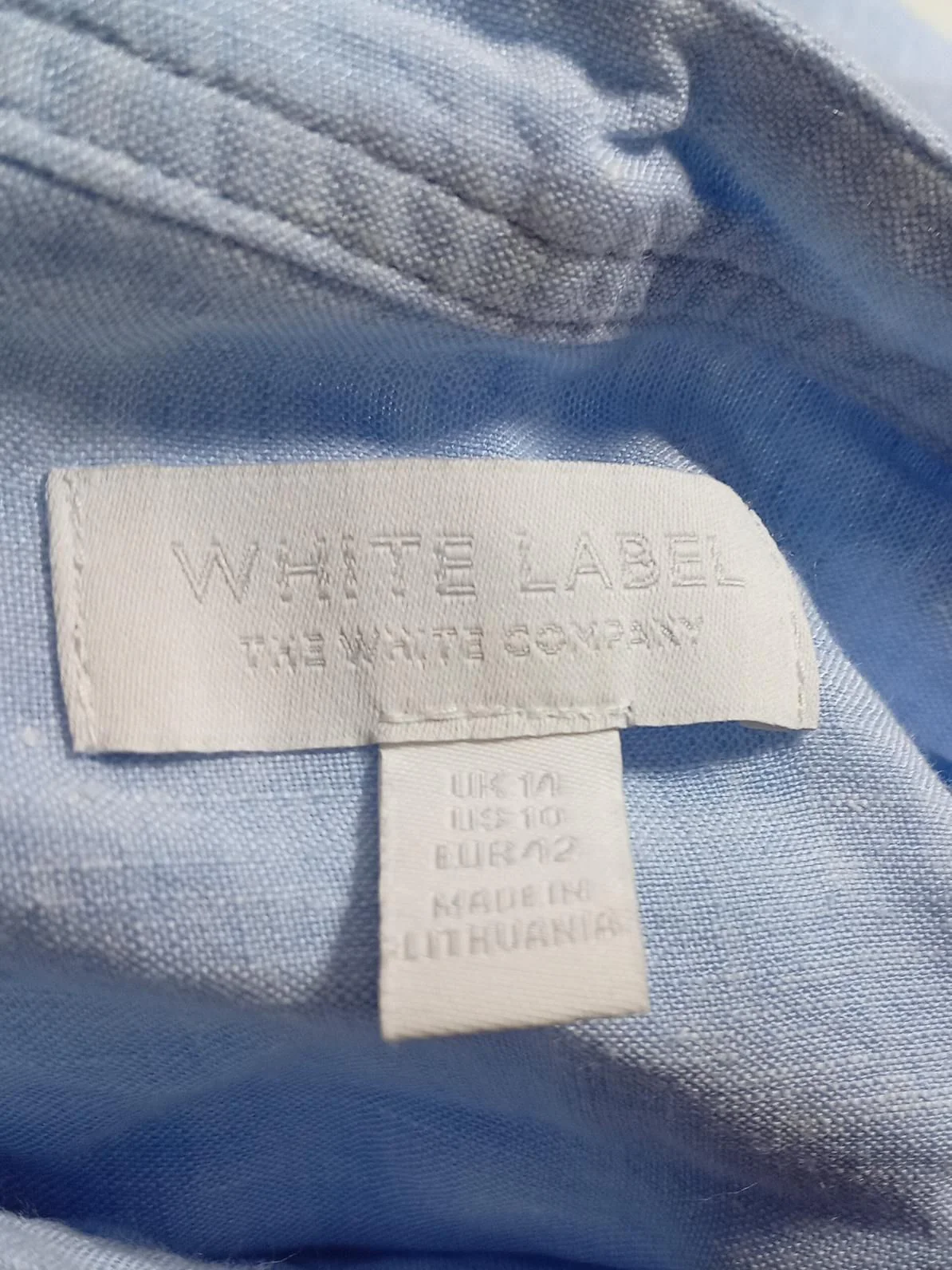 The White Company A-Line Mini Dress UK14 in Blue - Image 5