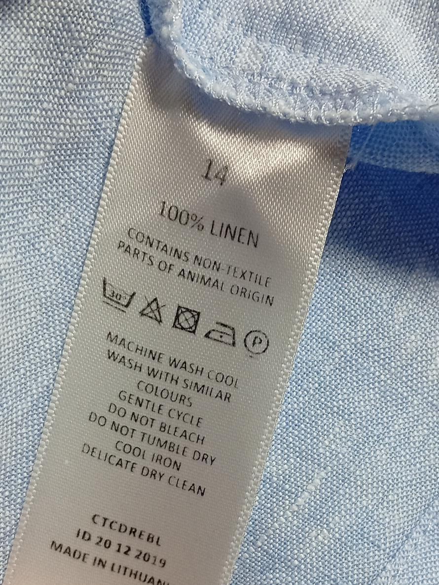 The White Company A-Line Mini Dress UK14 in Blue - Image 6