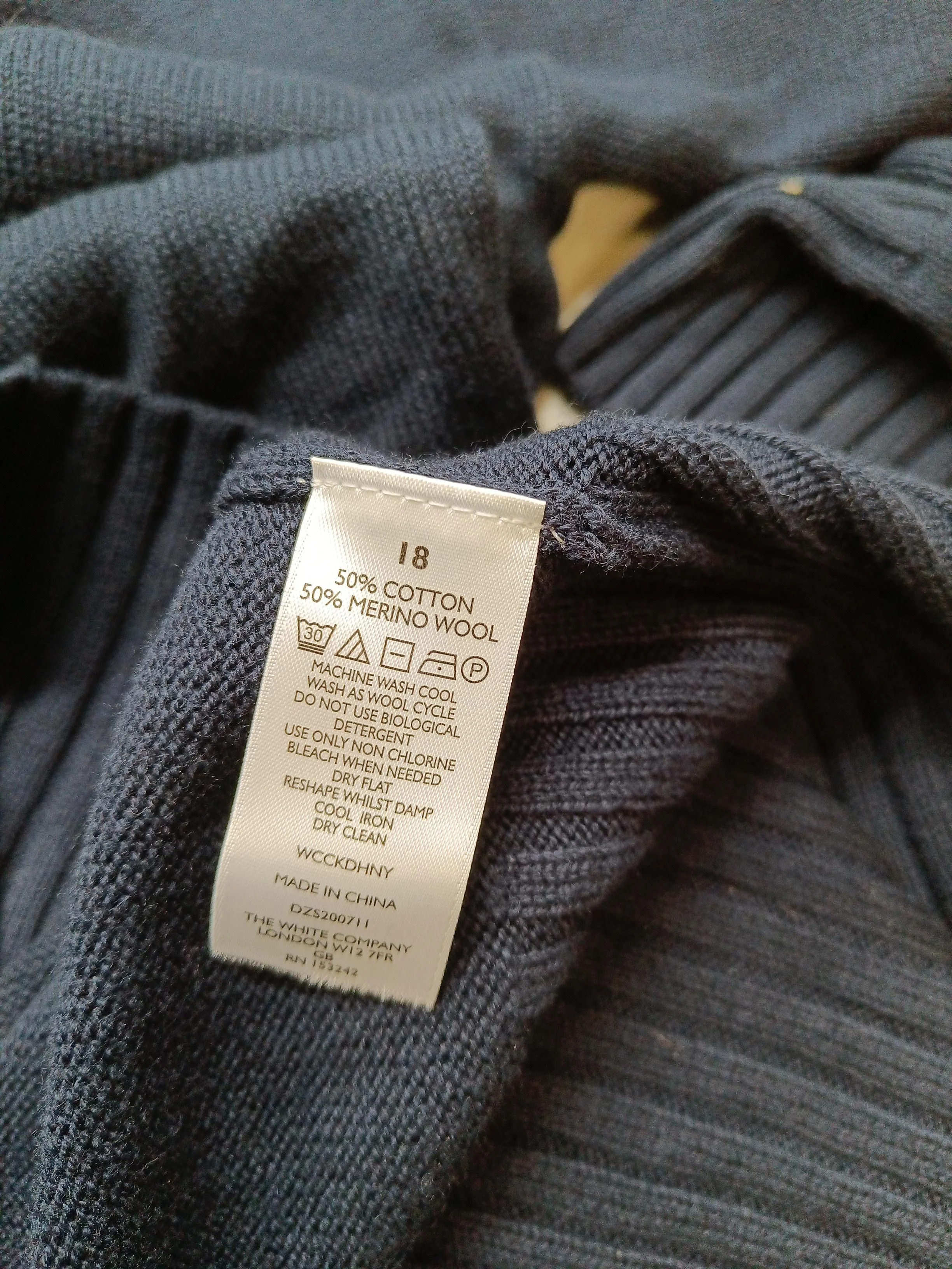 The White Company Jumper Mini Dress UK18 in Blue - Image 6
