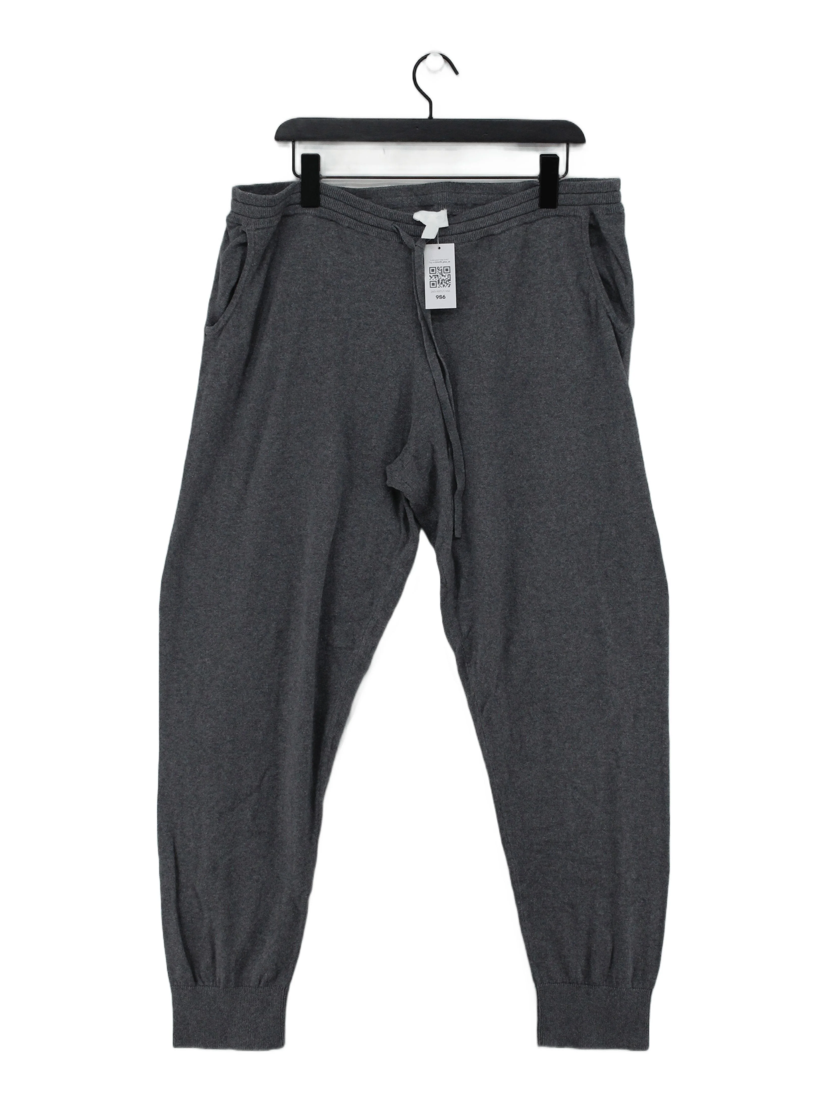 The White Company Men's Sports Bottoms XL Grey Cotton with Silk Sweatpants