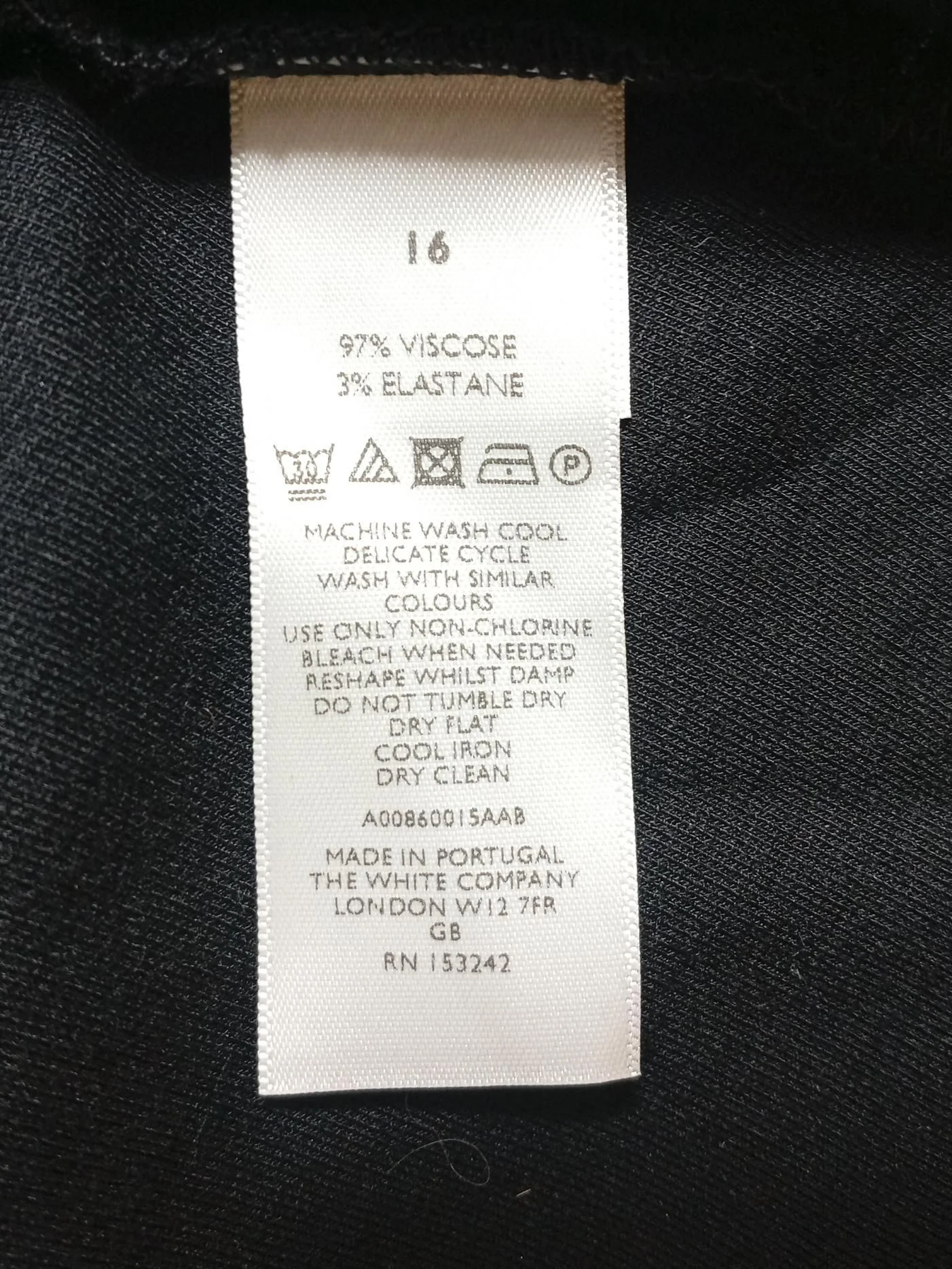 The White Company Shirt Midi Dress UK16 in Black - Image 6