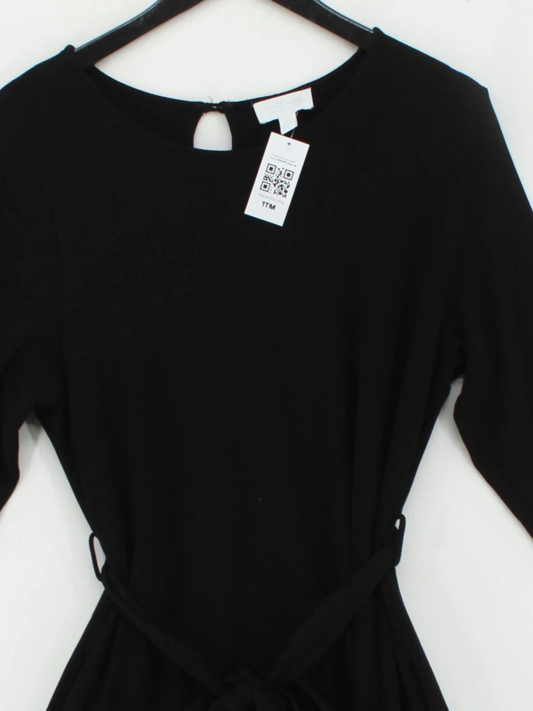 The White Company Shirt Midi Dress UK18 in Black - Image 3