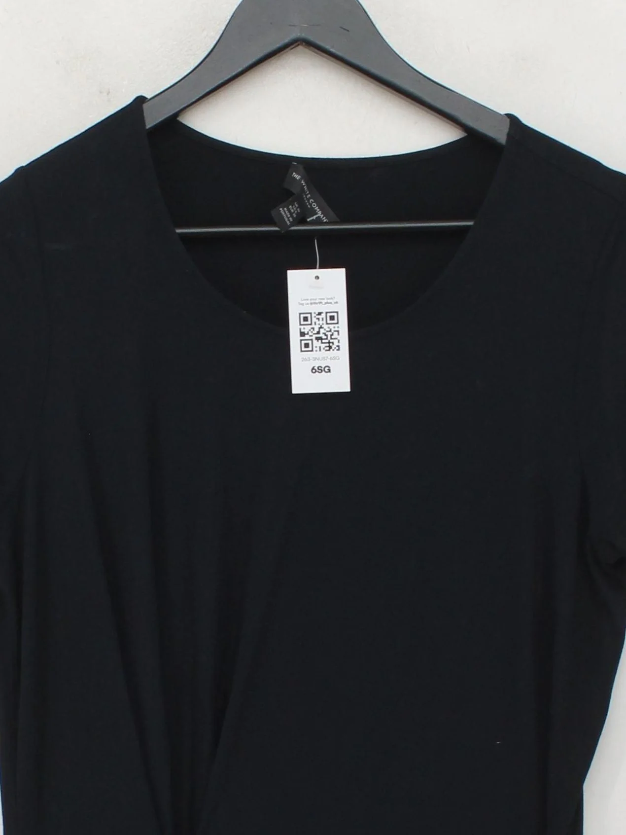 The White Company T-Shirt Mini Dress UK10 in Black - Image 3