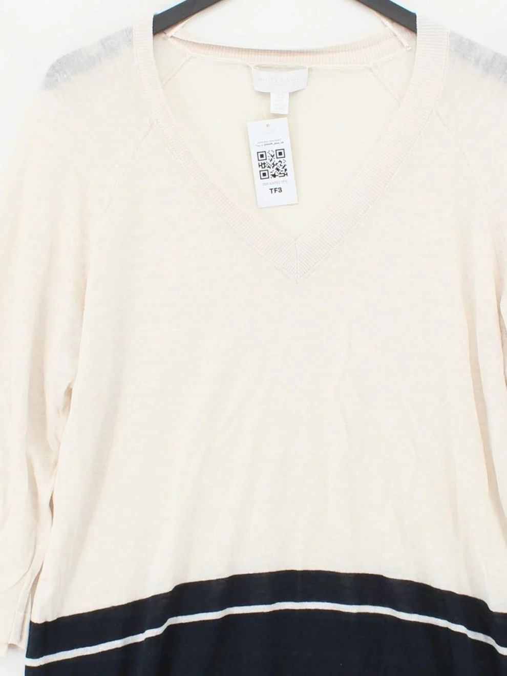 The White Company White Label Women's Jumper L Cream Linen - Image 3