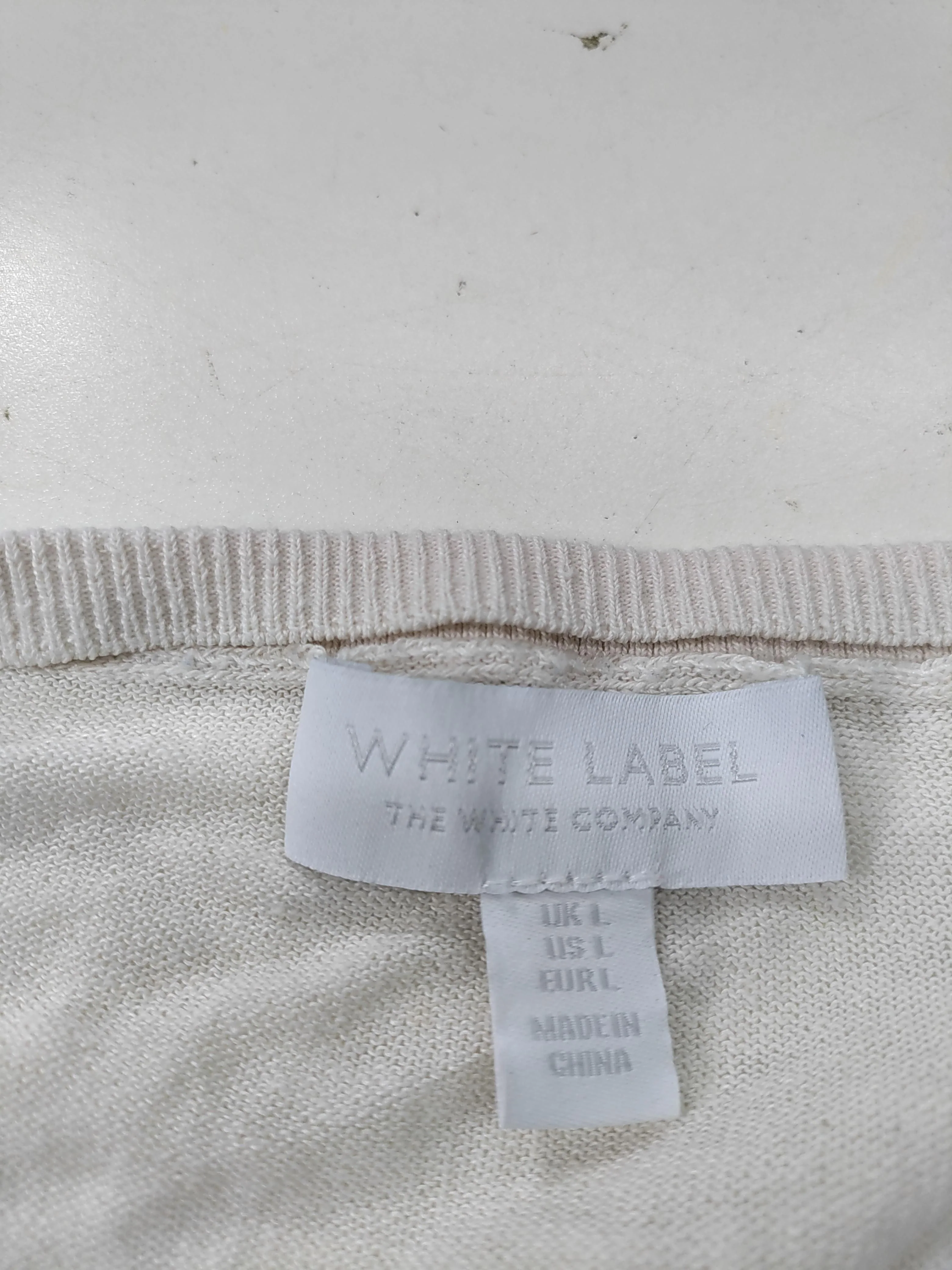 The White Company White Label Women's Jumper L Cream Linen - Image 5