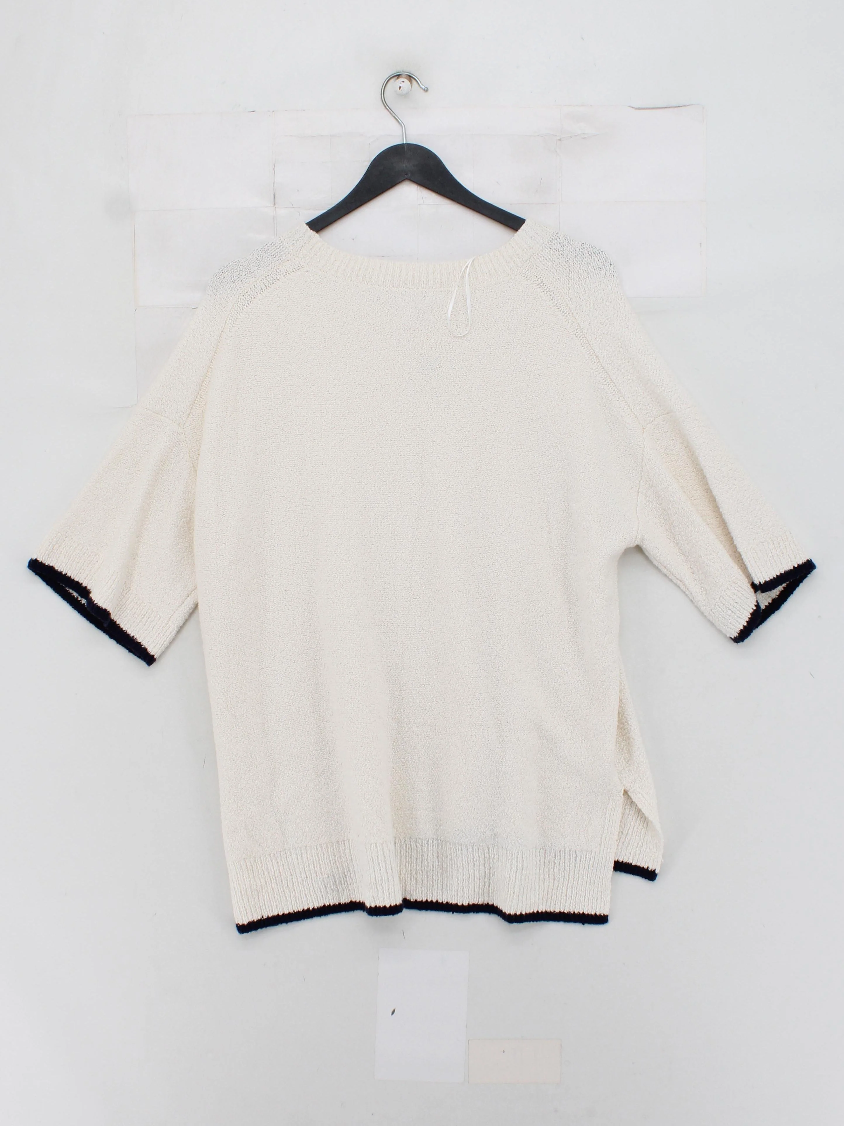 The White Company White Label Women's Jumper S Cream Cotton with Nylon Pullover - Image 2
