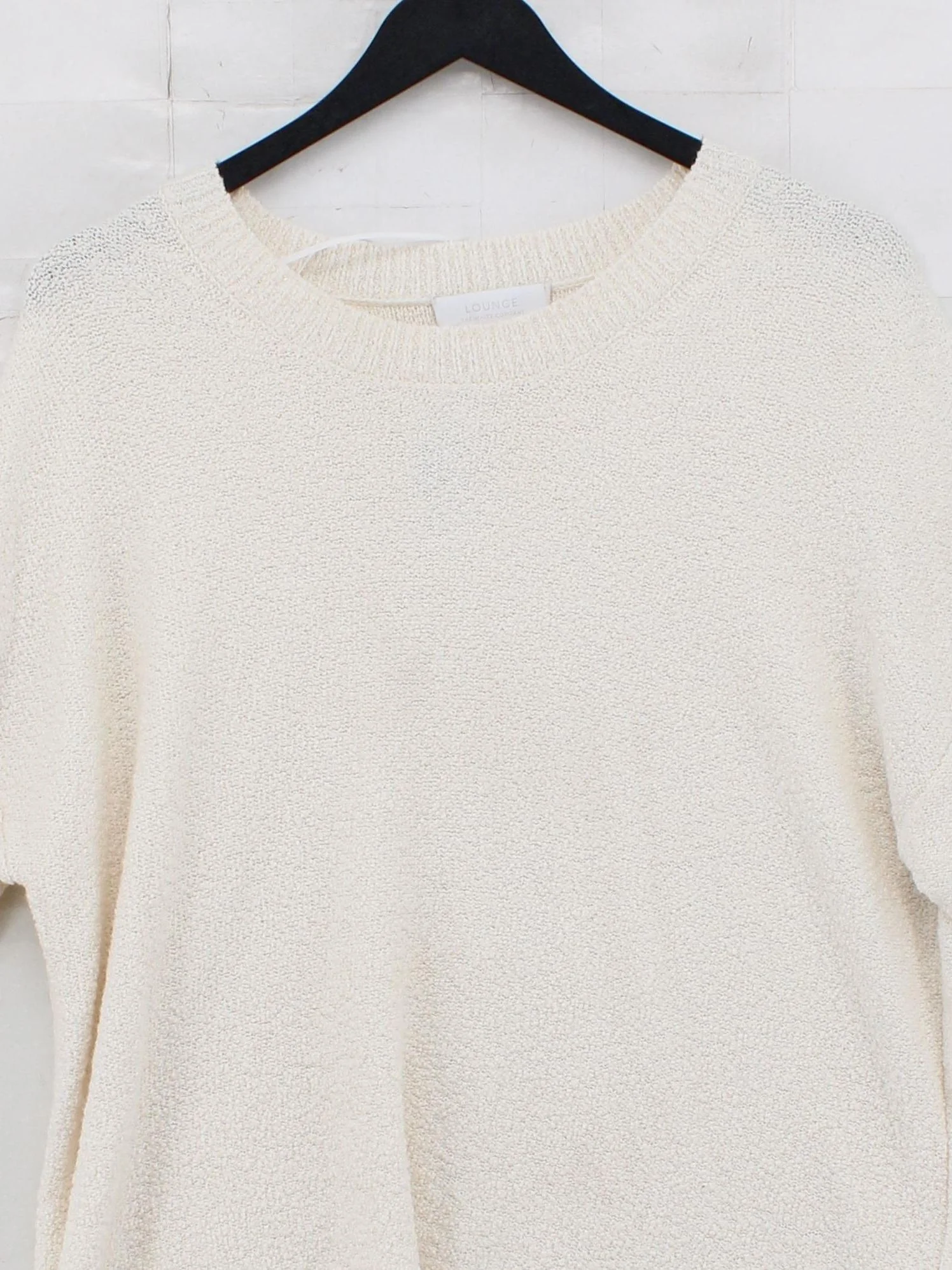 The White Company White Label Women's Jumper S Cream Cotton with Nylon Pullover - Image 3