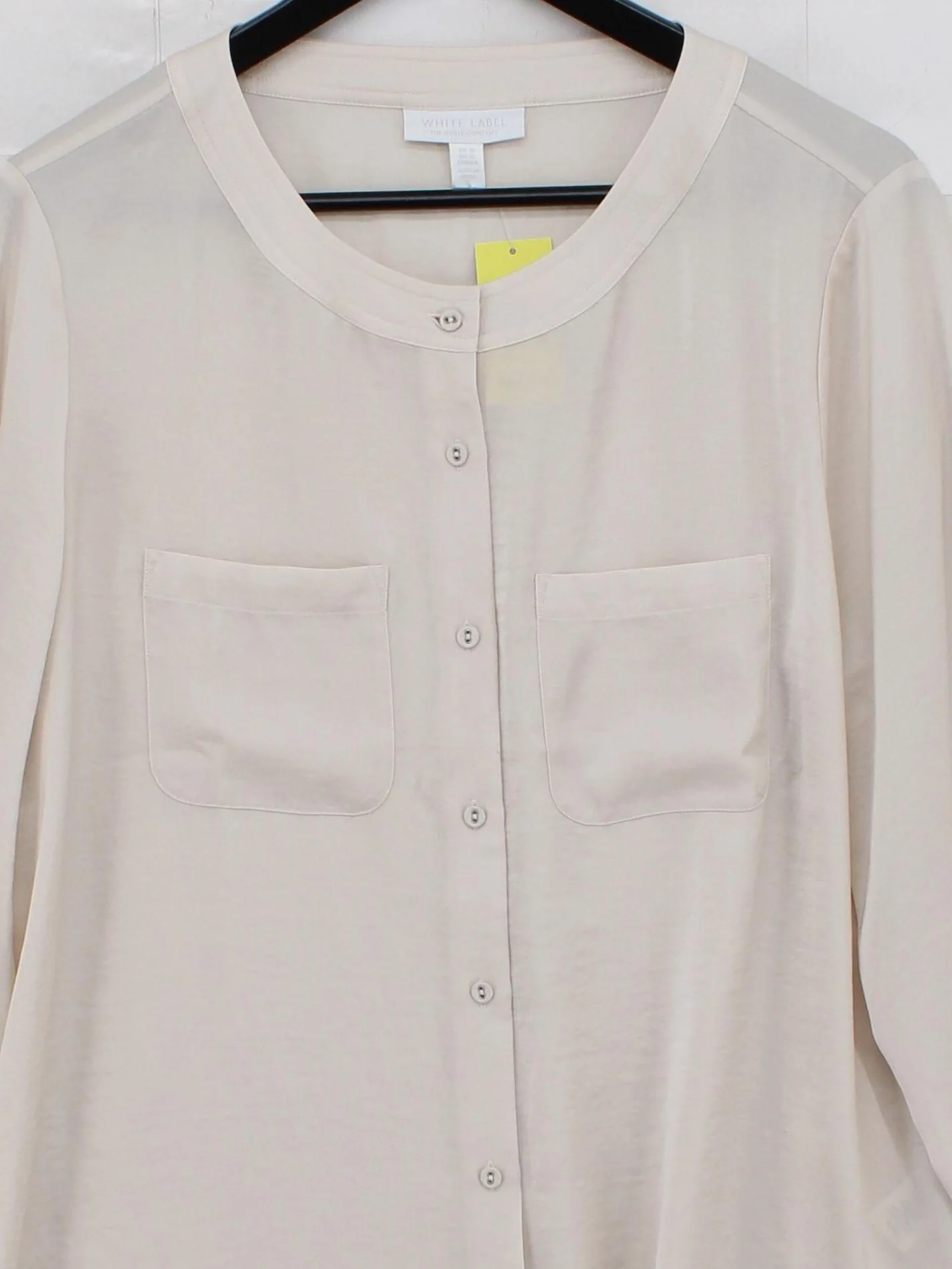 The White Company Women's Blouse L Cream 100% Polyester Basic - Image 3