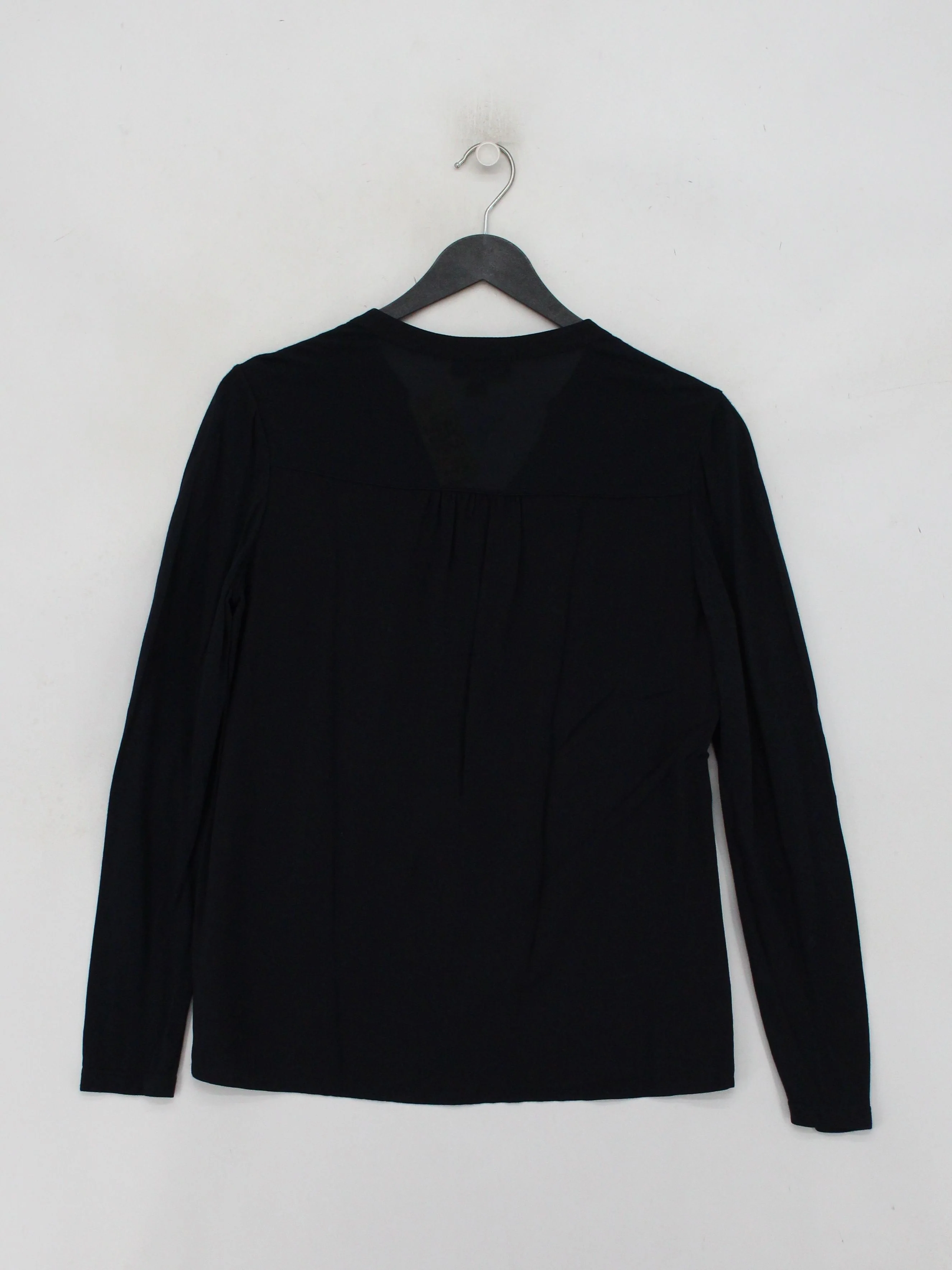 The White Company Women's Blouse UK 10 Black Viscose with Lyocell Modal Basic - Image 2