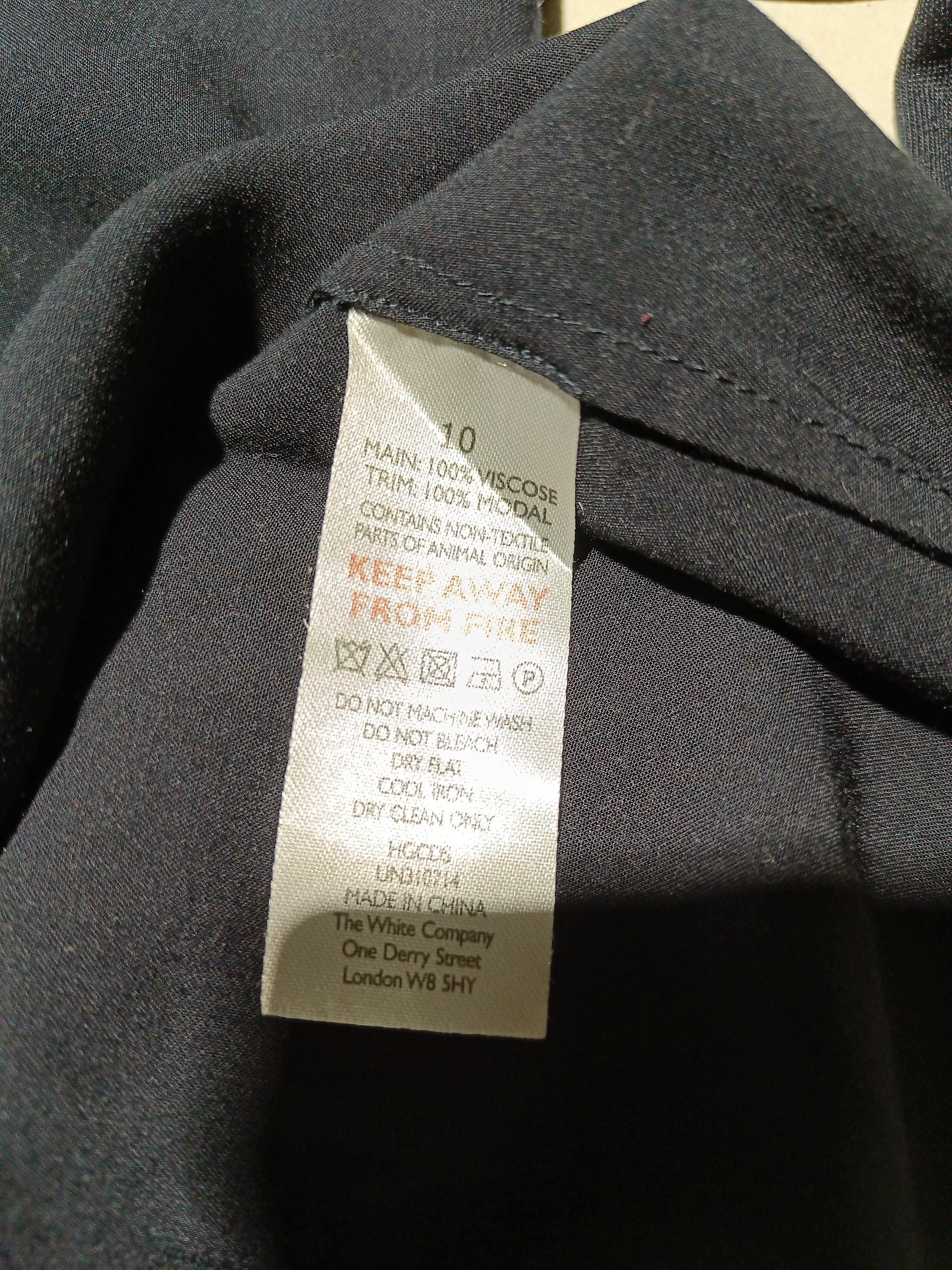 The White Company Women's Blouse UK 10 Black Viscose with Lyocell Modal Basic - Image 6