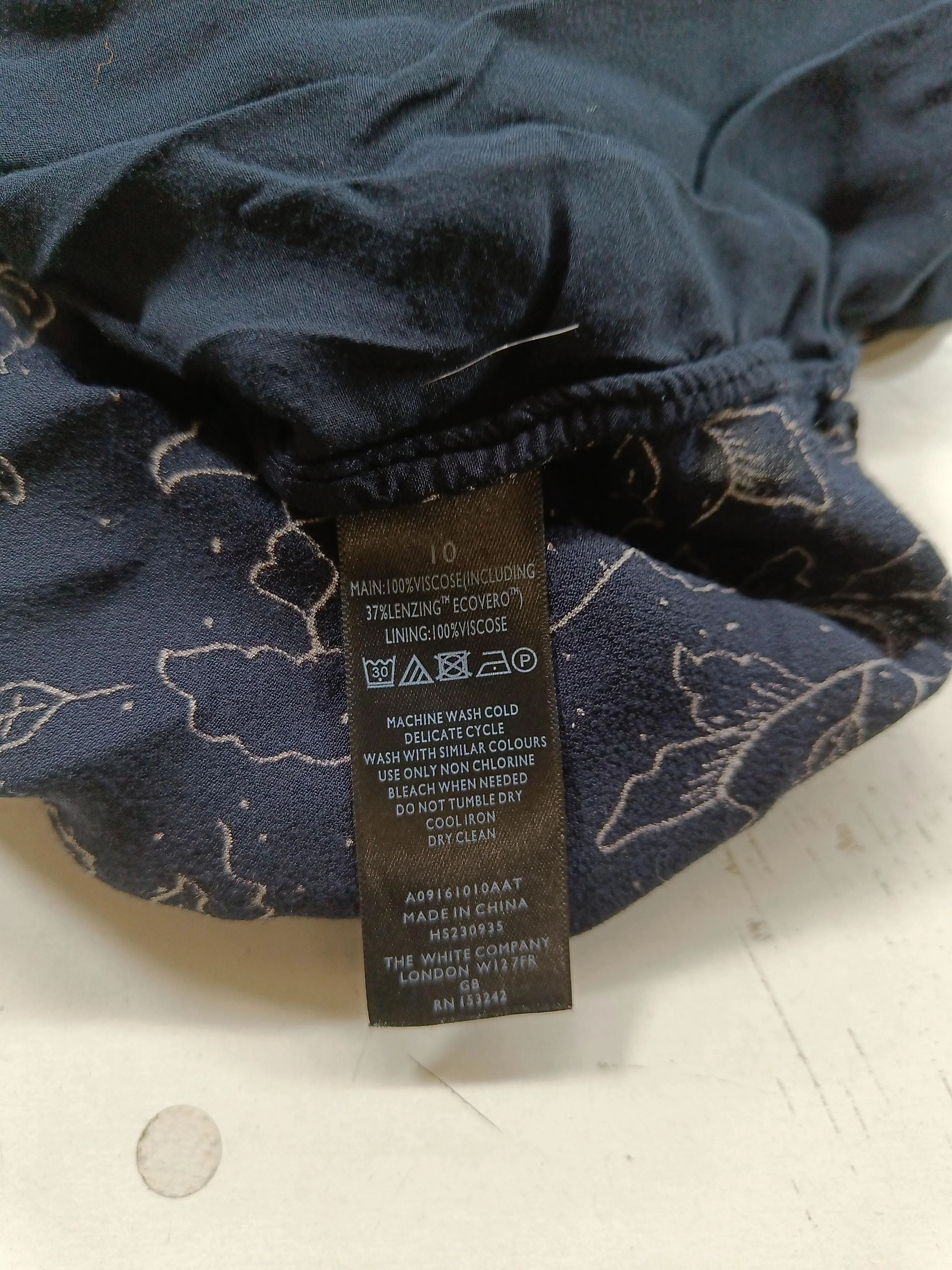 The White Company Women's Blouse UK 10 Blue 100% Viscose Basic - Image 7