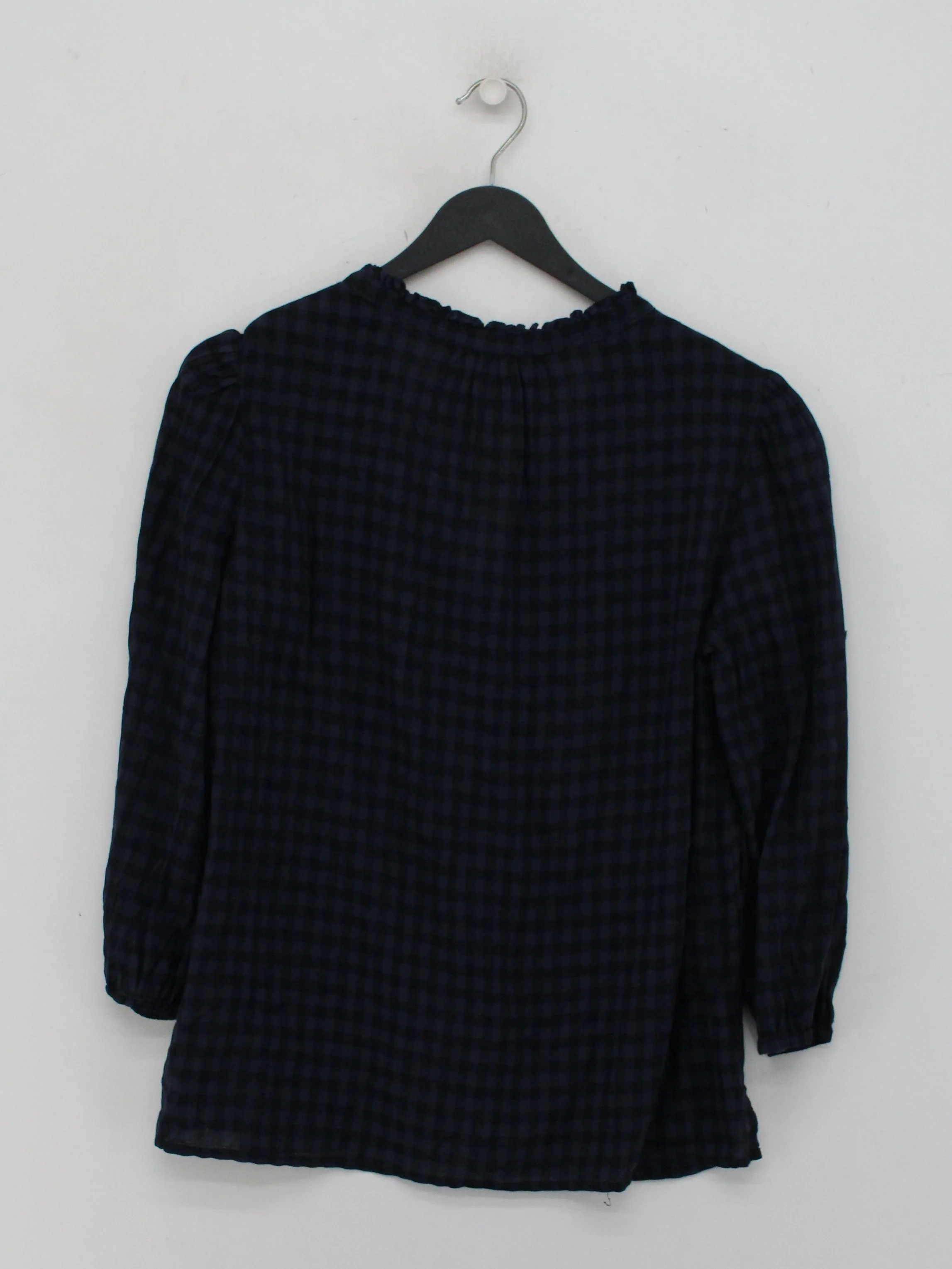 The White Company Women's Blouse UK 10 Blue Cotton with Viscose Basic - Image 2