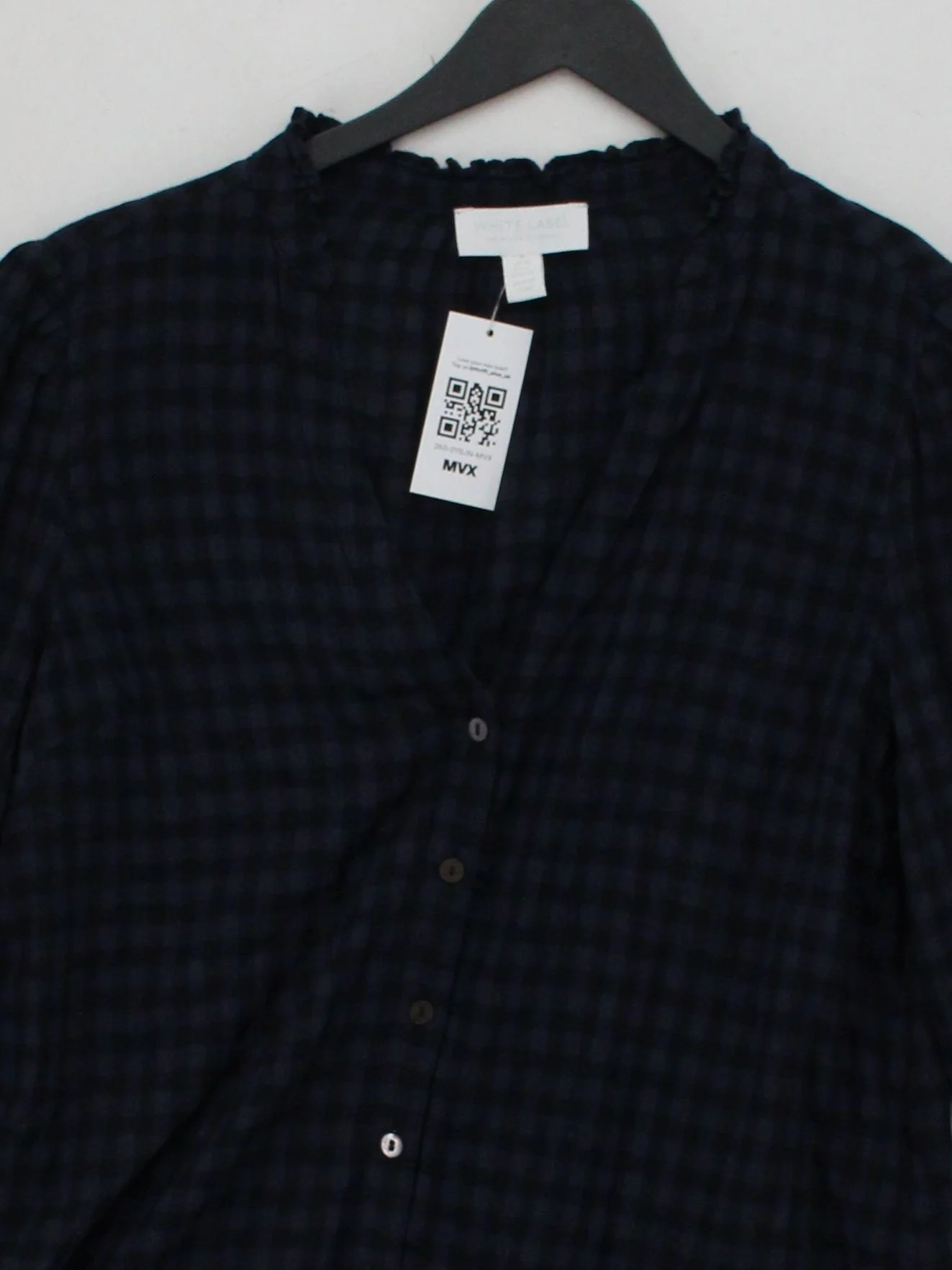 The White Company Women's Blouse UK 10 Blue Cotton with Viscose Basic - Image 3