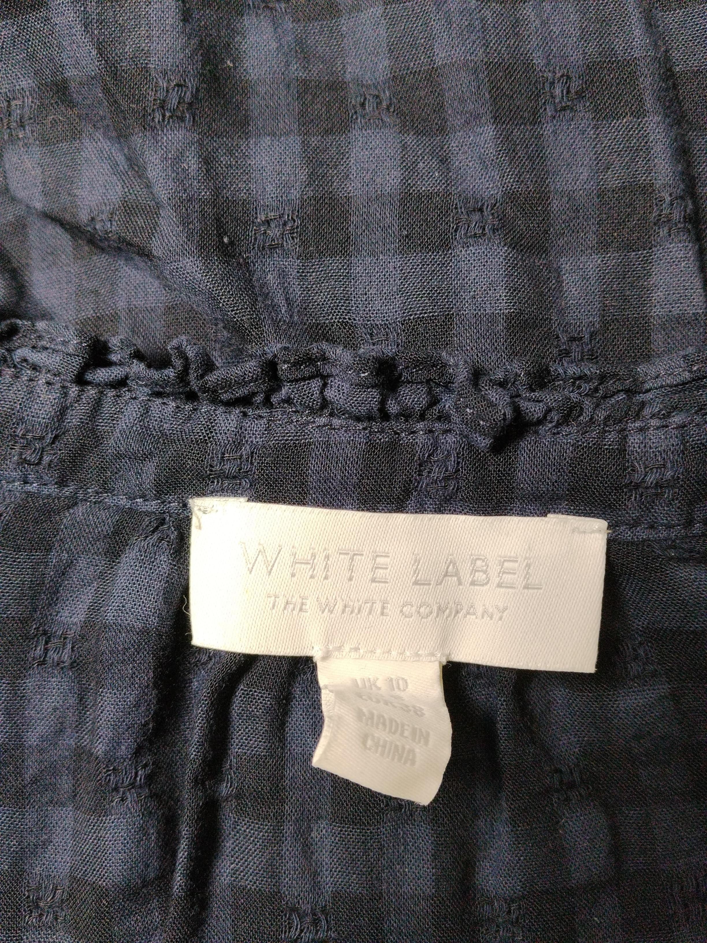 The White Company Women's Blouse UK 10 Blue Cotton with Viscose Basic - Image 5
