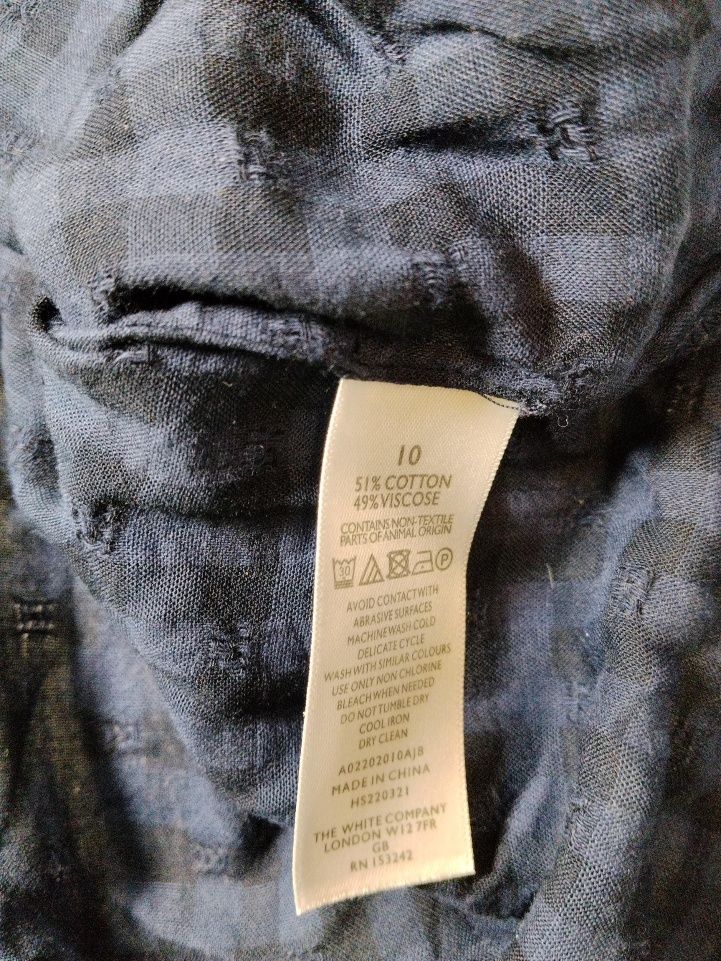 The White Company Women's Blouse UK 10 Blue Cotton with Viscose Basic - Image 6